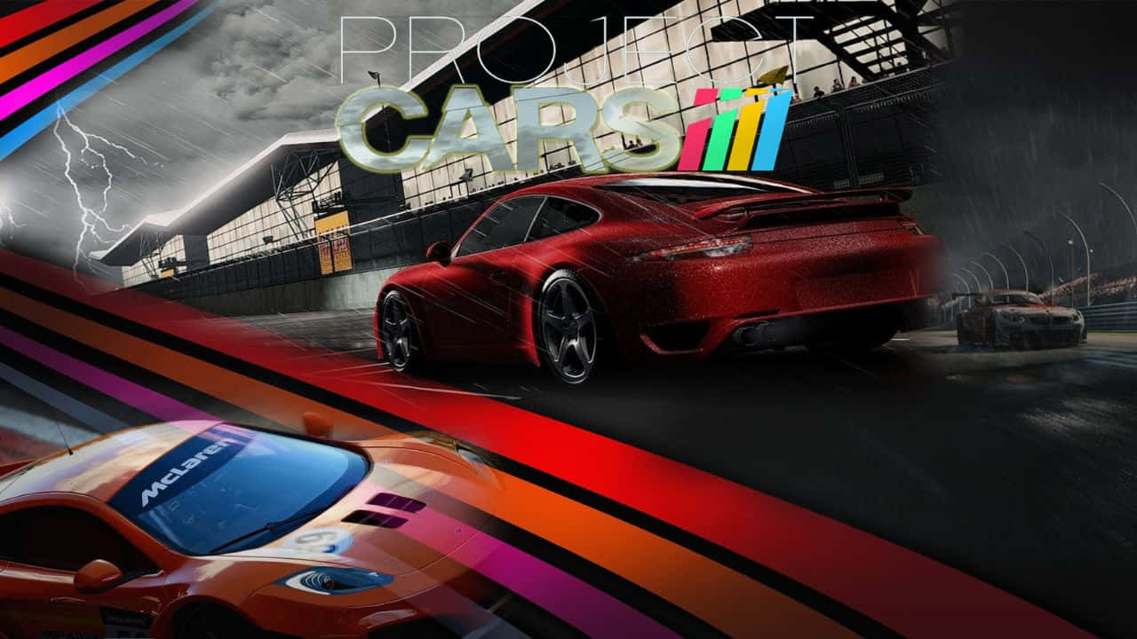 Mandhari ya Project Cars 720p yenye Mistari Picha ya Ukuta