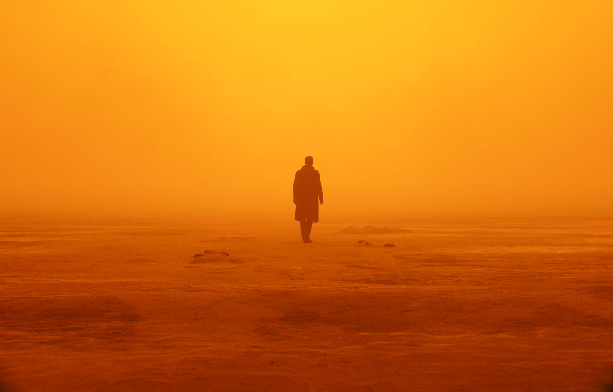 Mandhari ya Rangi ya Chungwa Blade Runner 2049 4K Picha ya Ukuta