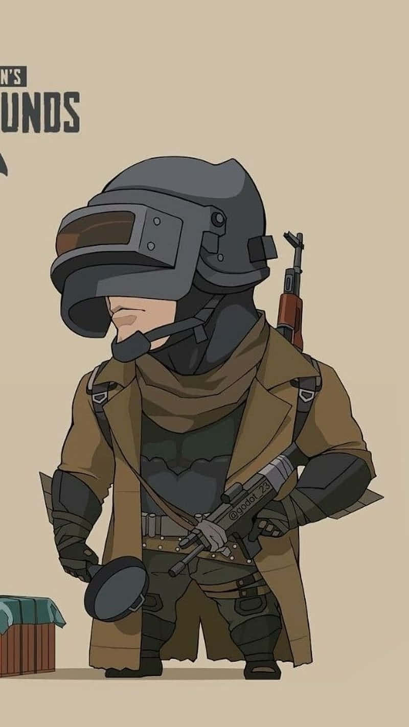 Mandhari ya Rangi ya Beige na Kahawia ya Pixel 3 ya Playerunknown's Battlegrounds Picha ya Ukuta