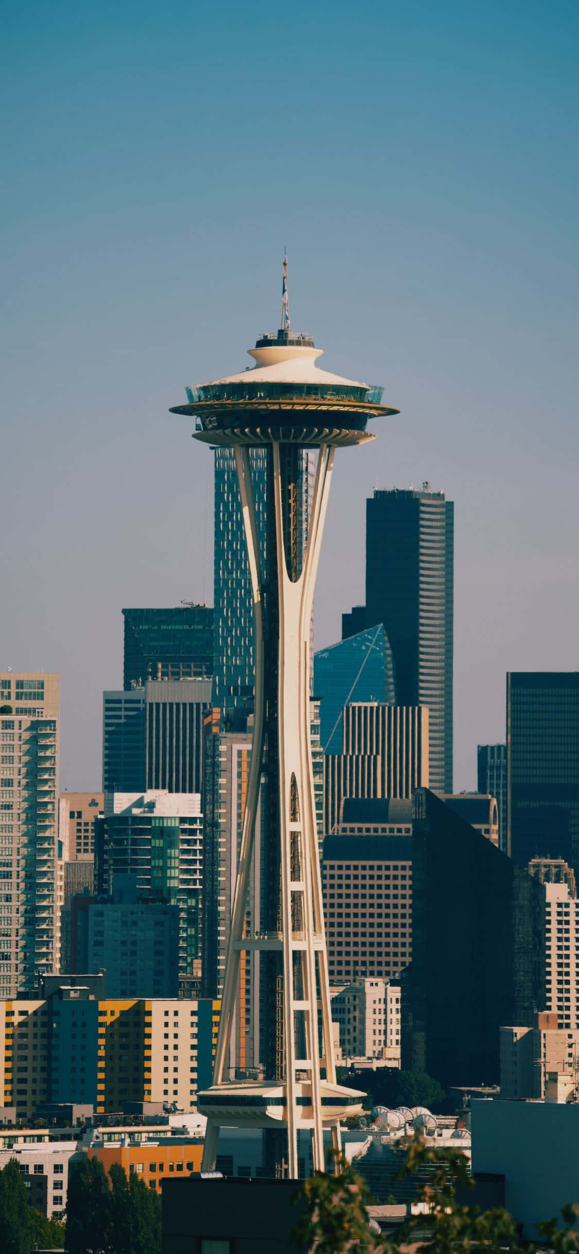 Mandhari ya Seattle kutoka iPhone X Picha ya Ukuta