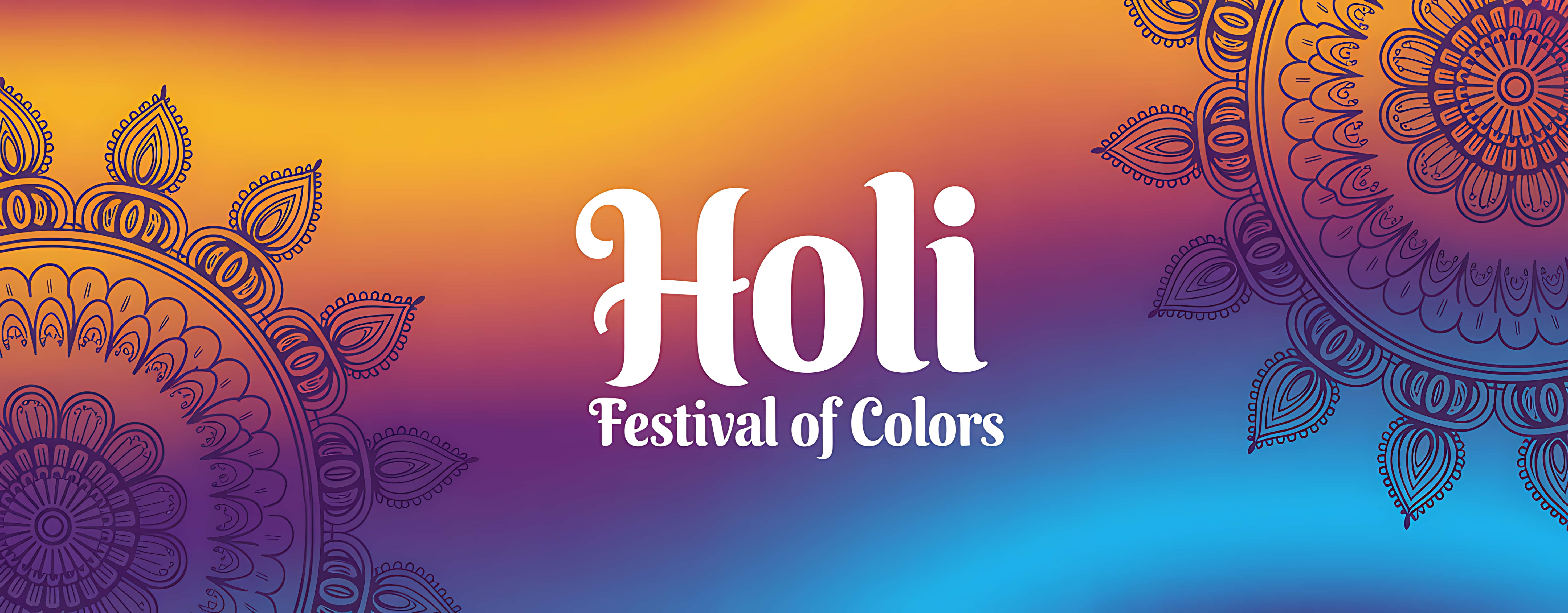 Mandhari ya sherehe ya rangi ya Holi yenye nguvu Picha ya Ukuta