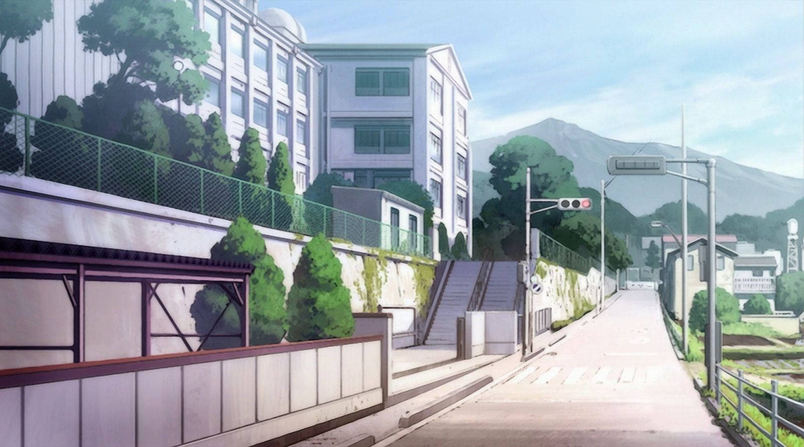Mandhari ya Shule ya Wahusika Saki Kiyosumi High School Picha ya Ukuta
