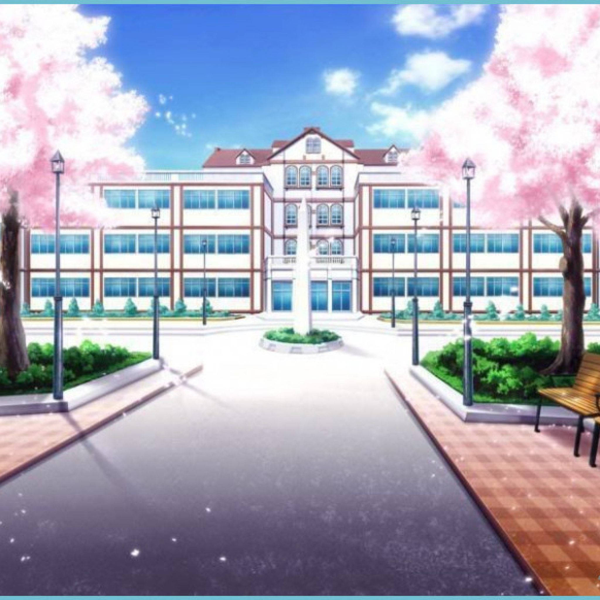 Mandhari ya Shule ya Anime Shule ya Upili ya Amanogawa Templar Picha ya Ukuta