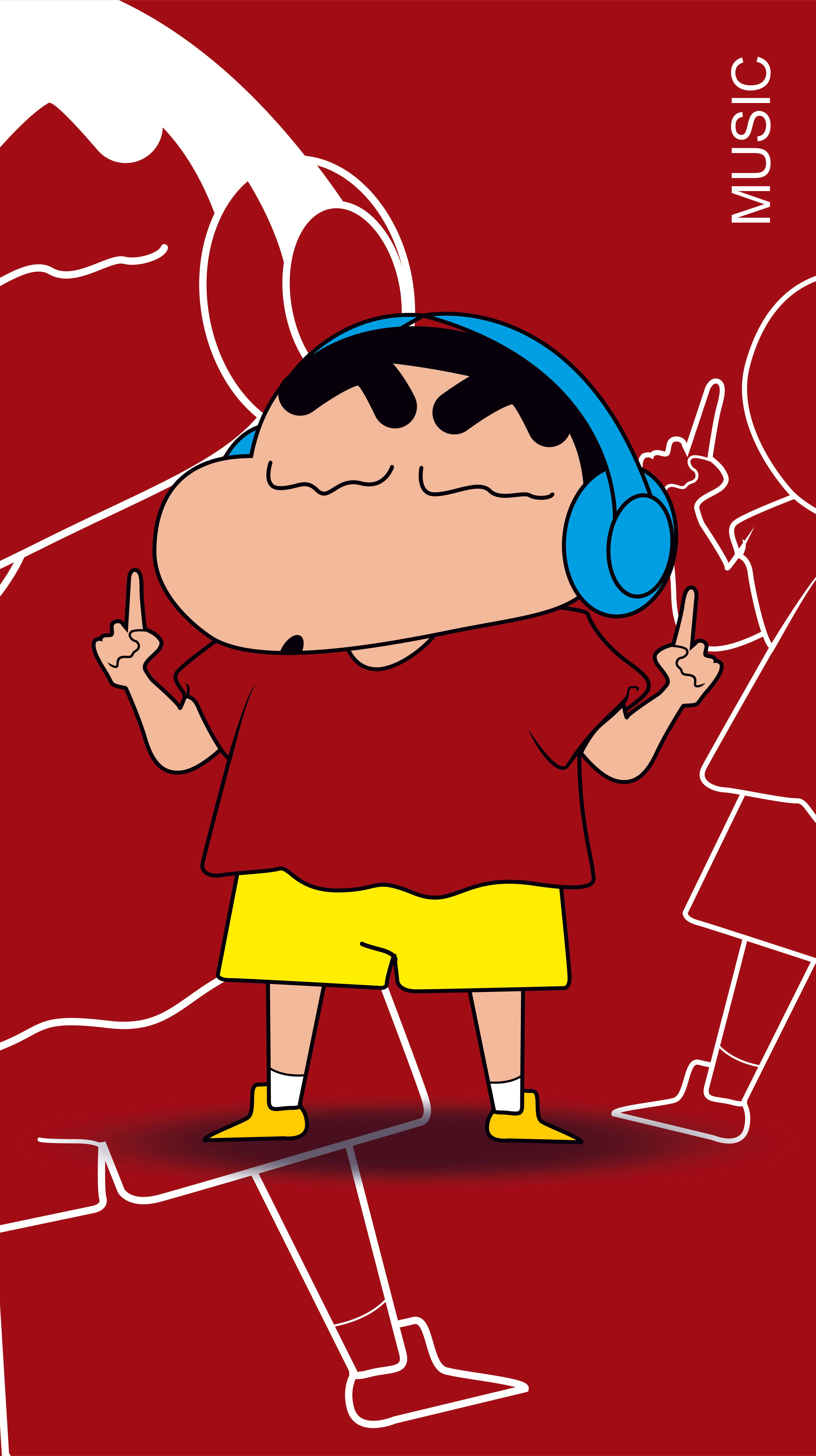 Mandhari ya Simu ya Crayon Shin-chan yenye Rangi Nyororo na 8K Picha ya Ukuta