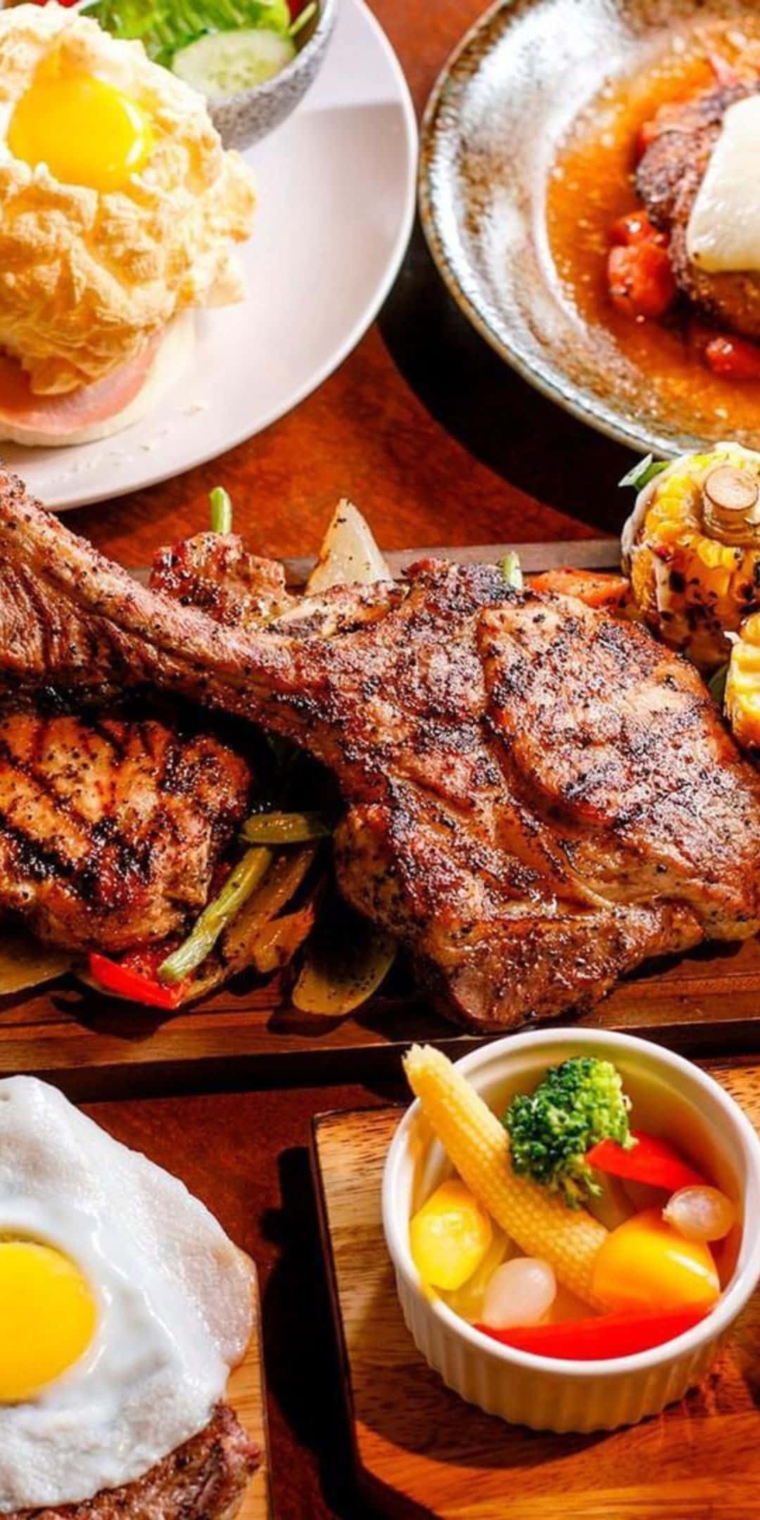 Mandhari ya Steak ya Pixel 3 Picha ya Ukuta