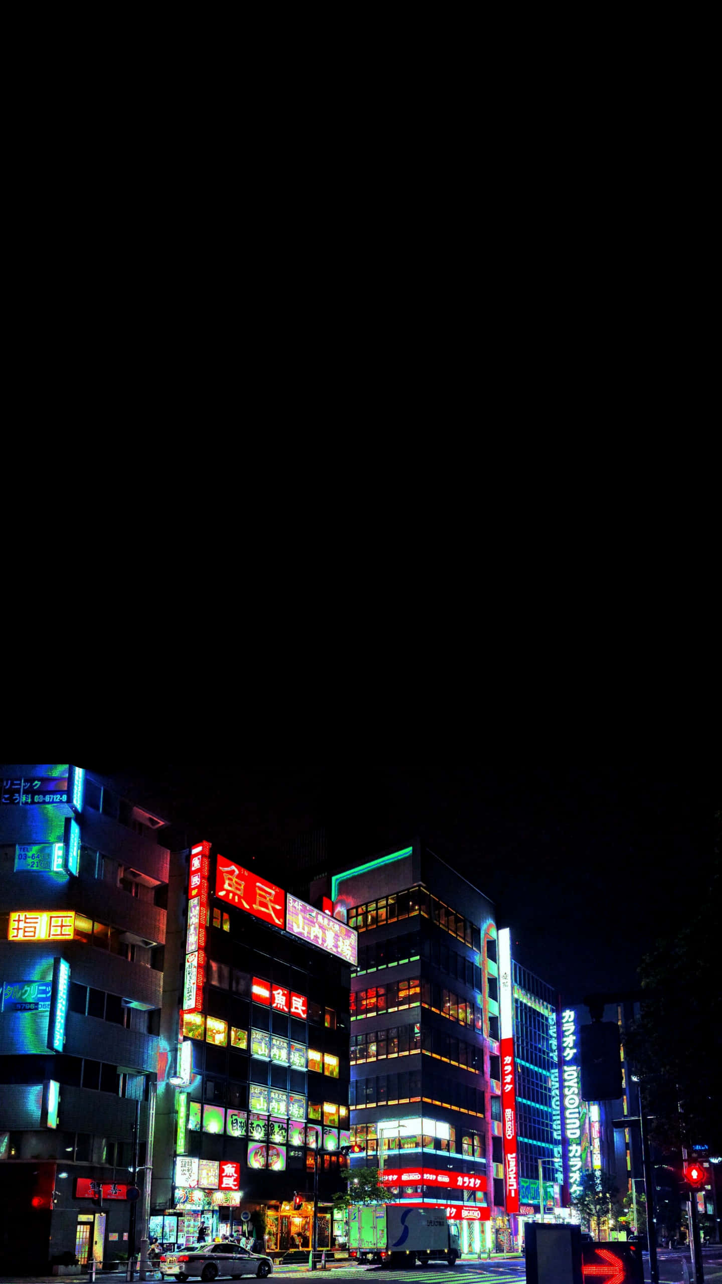Mandhari ya Usiku Tokyo ya HD Oled Picha ya Ukuta