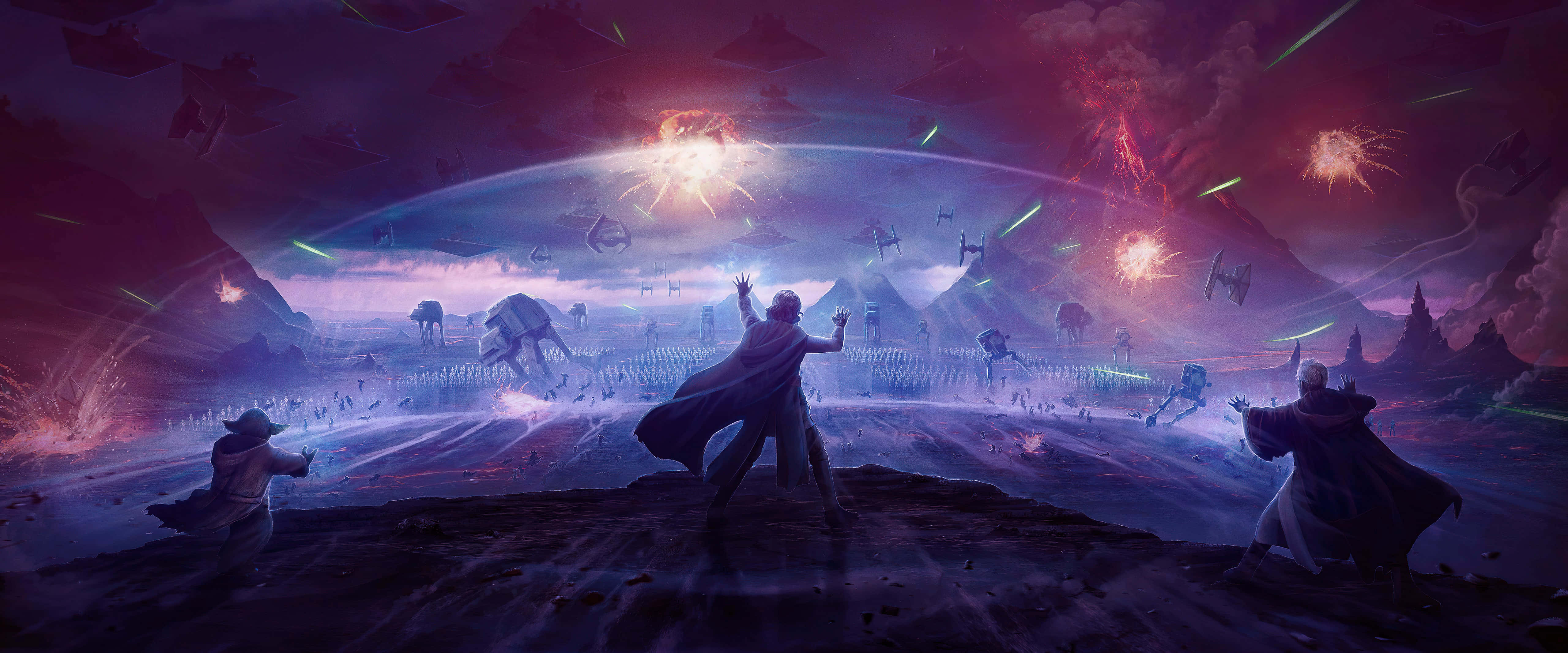 Mandhari ya Vita vya Dola ya Galactic ya Star Wars Picha ya Ukuta