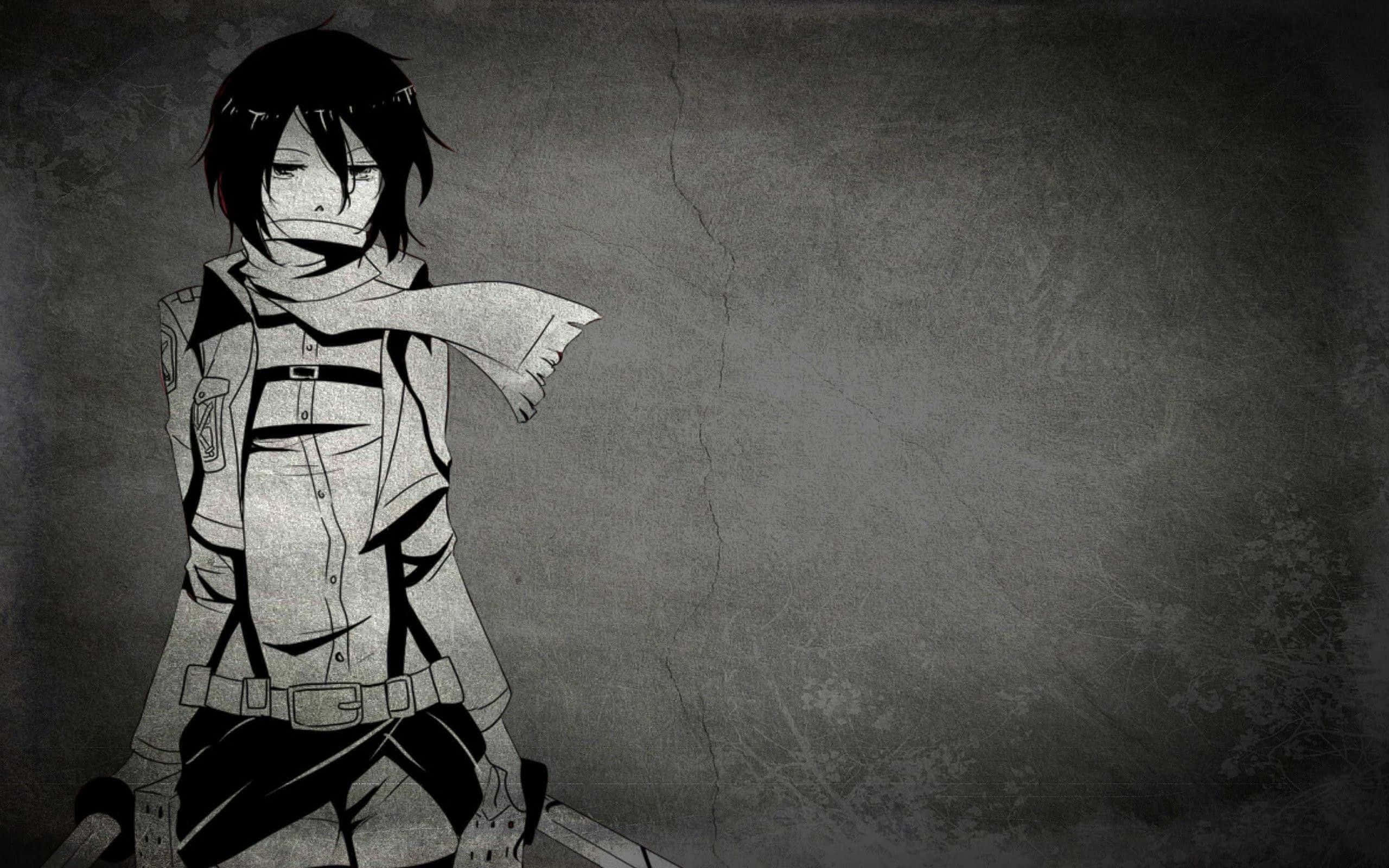 Mandhari za Anime zenye urembo mpya wa Black Picha ya Ukuta