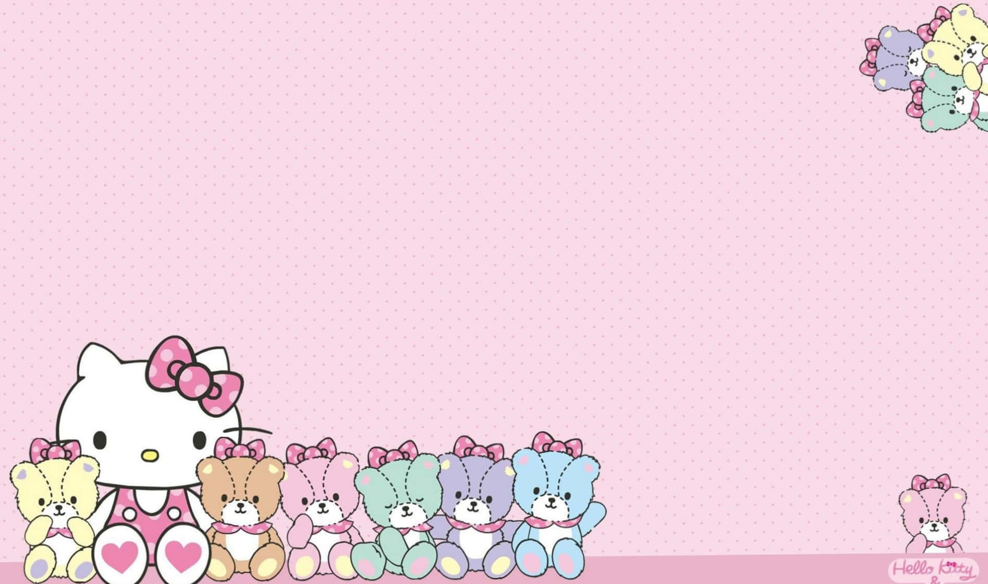 Mandharinyuma ya Laptop ya Hello Kitty Inayovutia Picha ya Ukuta