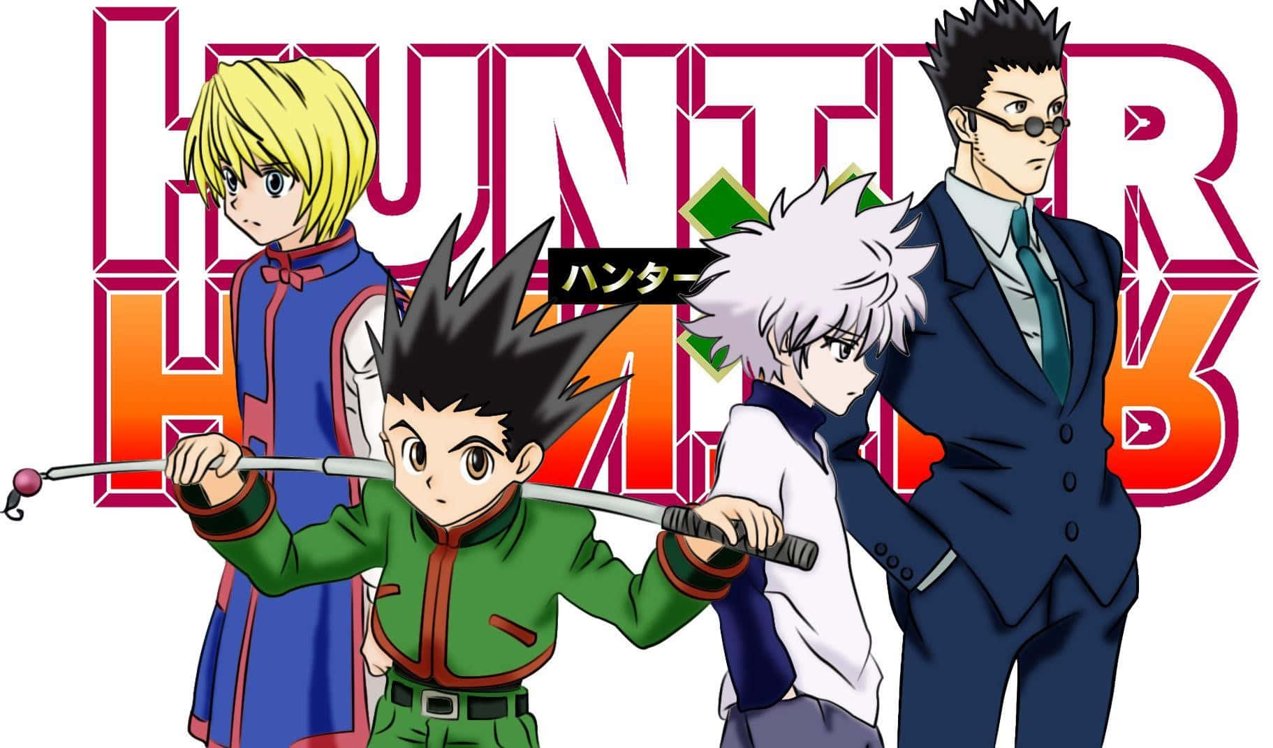 Mandharinyuma ya Hunter X Hunter Kurapika Leorio Killua Gon Picha ya Ukuta