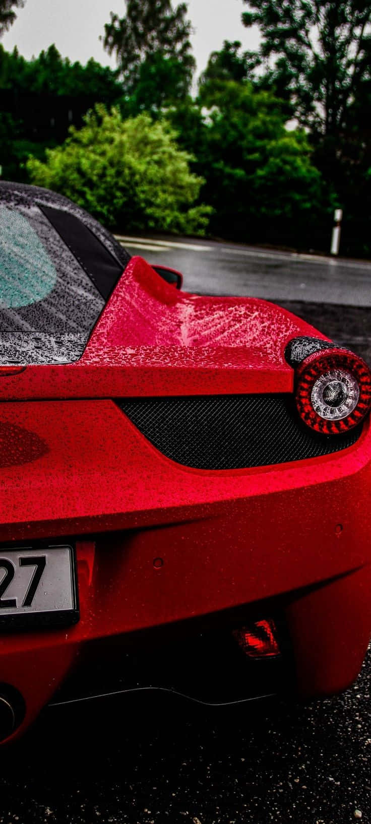 Mandharinyuma ya iPhone XS Max Project Cars 2 Ferrari 458 Nyekundu Picha ya Ukuta