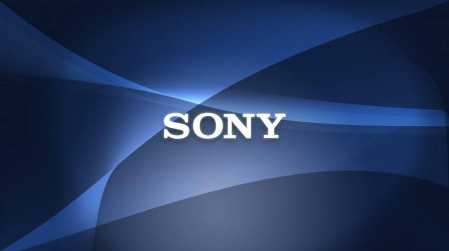 Mandharinyuma ya Kivuli cha Rangi ya Bluu Iliyokolea yenye Nembo ya Sony Picha ya Ukuta