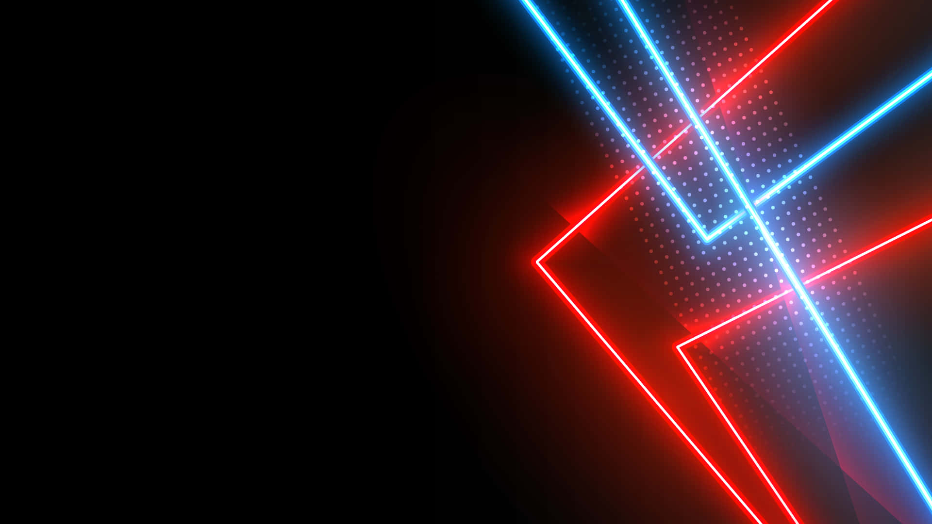 Mandharinyuma ya Mistari ya Bluu na Nyekundu ya Neon Picha ya Ukuta