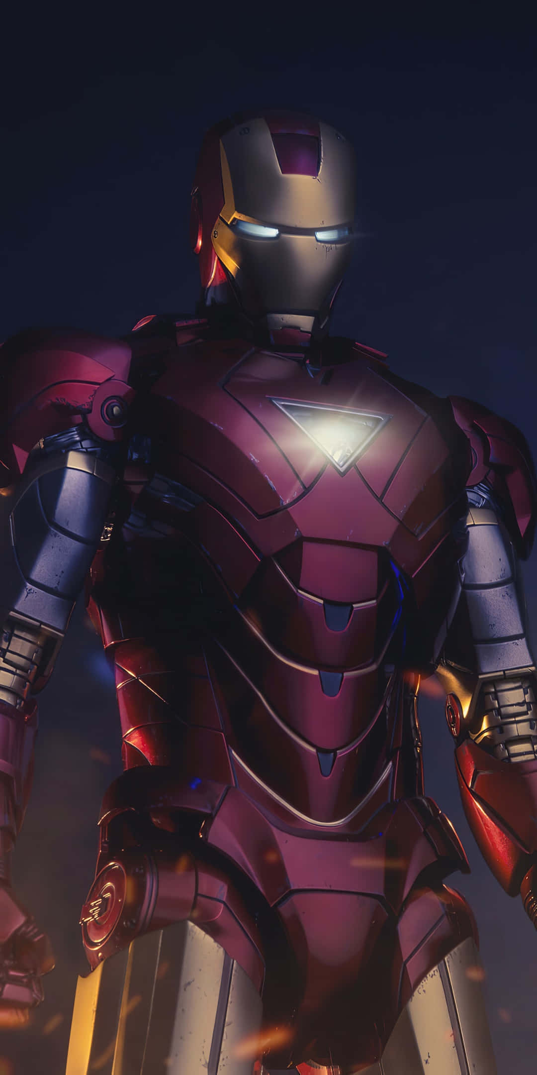 Mandharinyuma ya Pixel 3 ya Iron Man na Silaha Iliyokwaruzwa Picha ya Ukuta