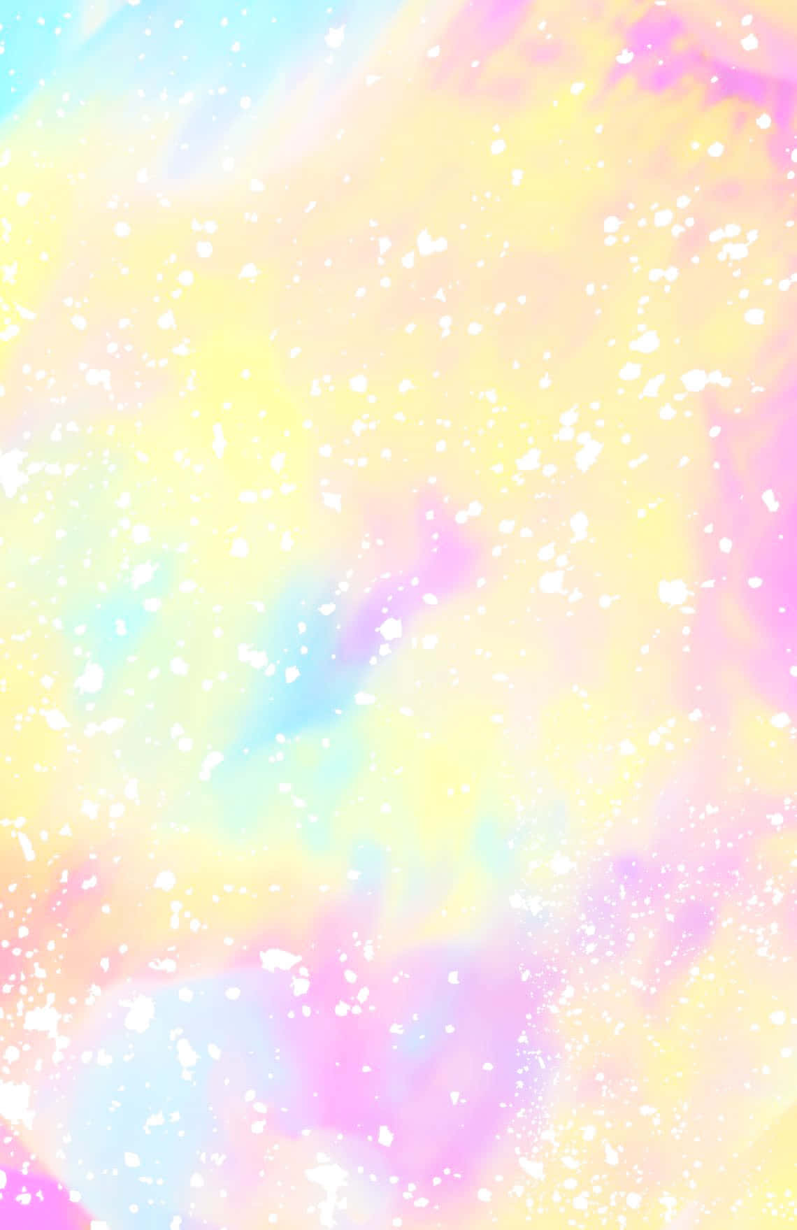 Mandharinyuma ya Pasteli ya Manjano yenye Rangi za Tie Dye Picha ya Ukuta