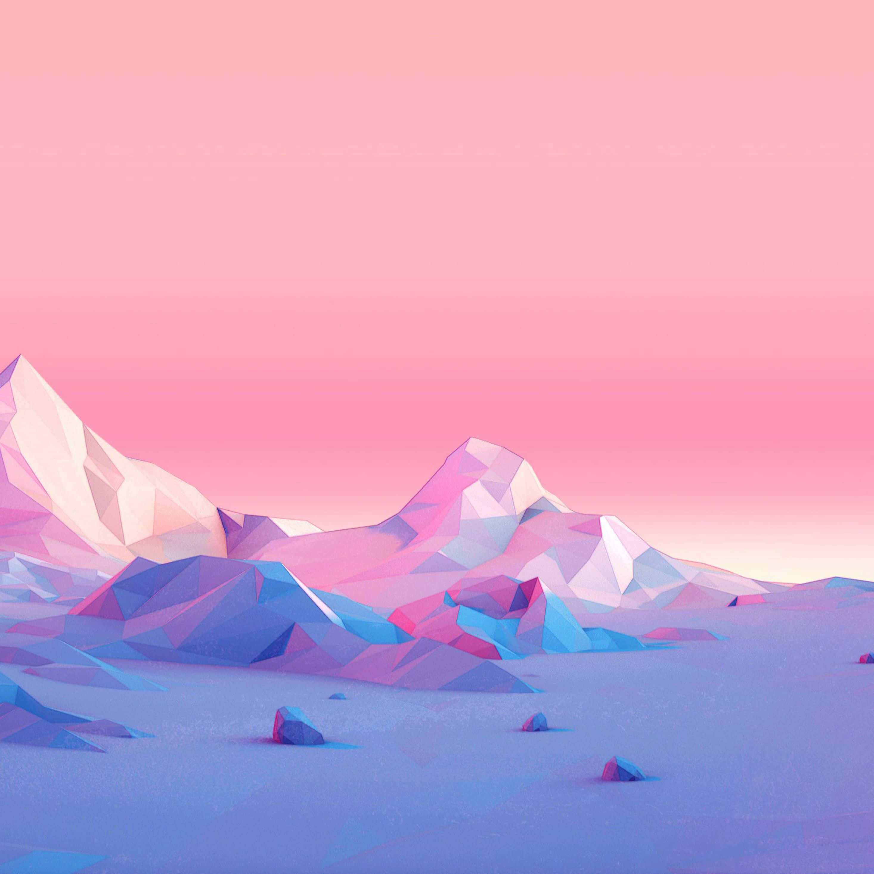Mandharinyuma ya Pink iPad iOS Aesthetic Picha ya Ukuta