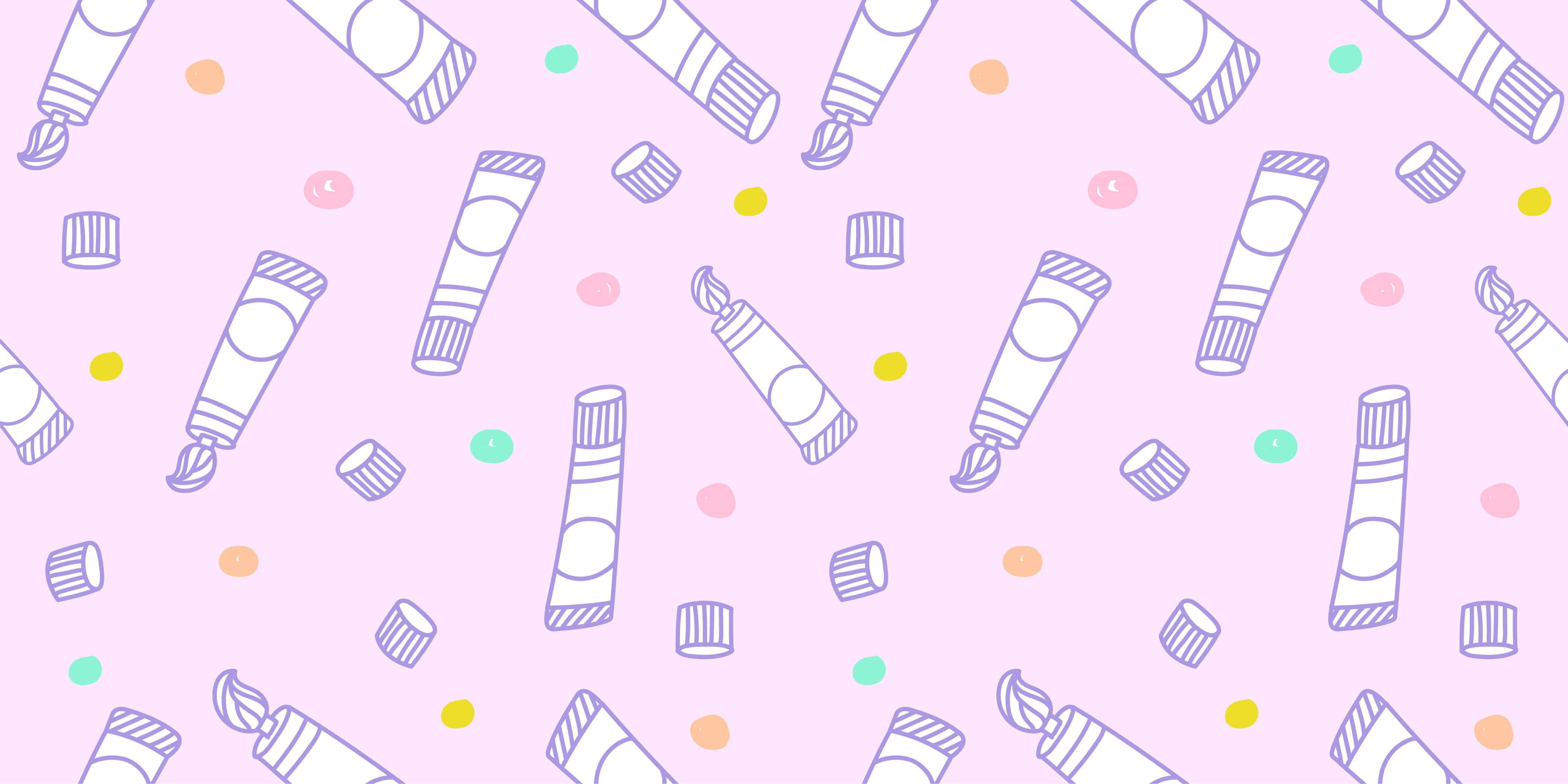 Mandharinyuma ya Pinki ya Kupendeza ya Kawaii Picha ya Ukuta