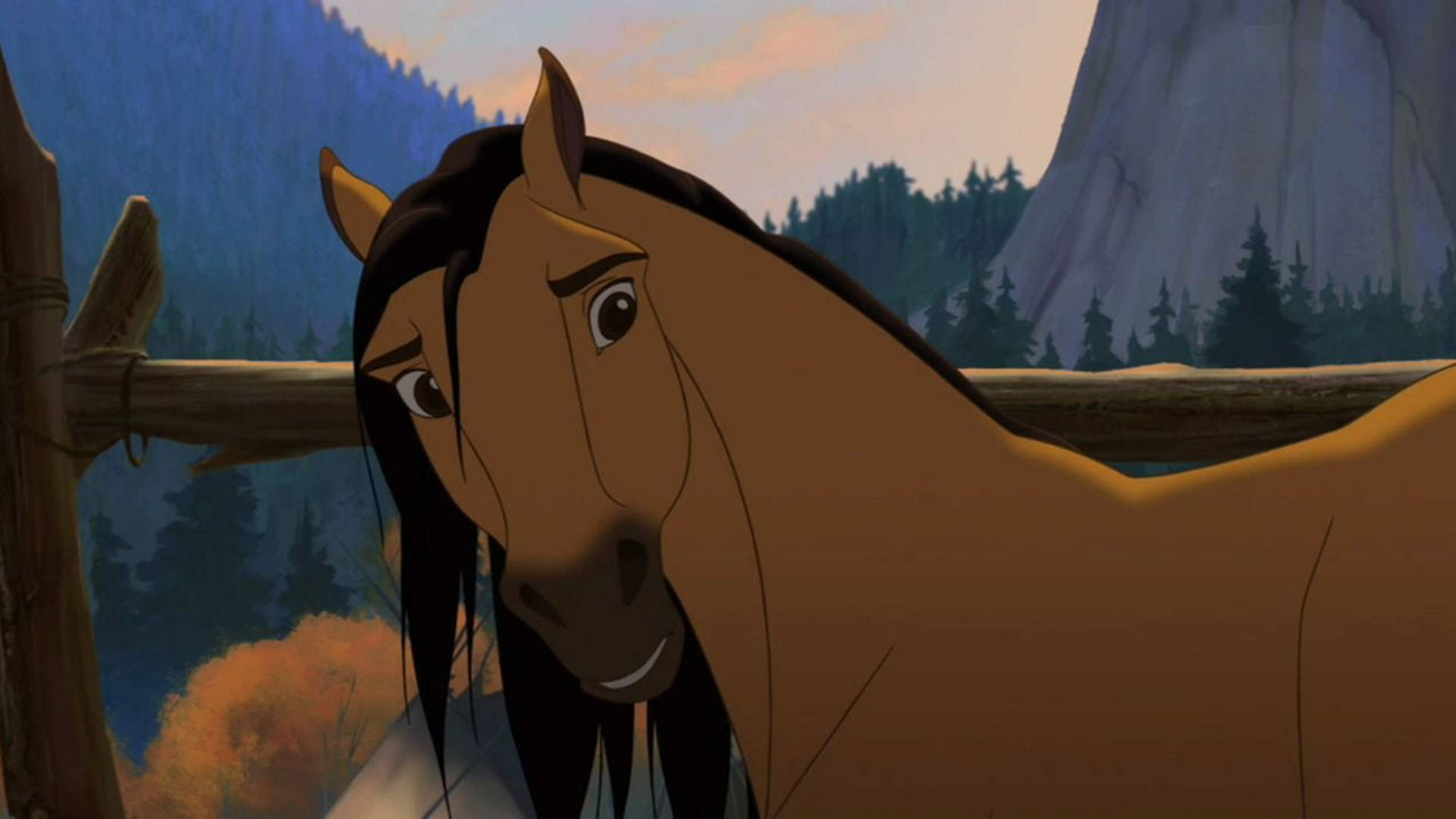 Mane Mrefu wa Spirit kutoka Spirit Stallion Of The Cimarron Picha ya Ukuta