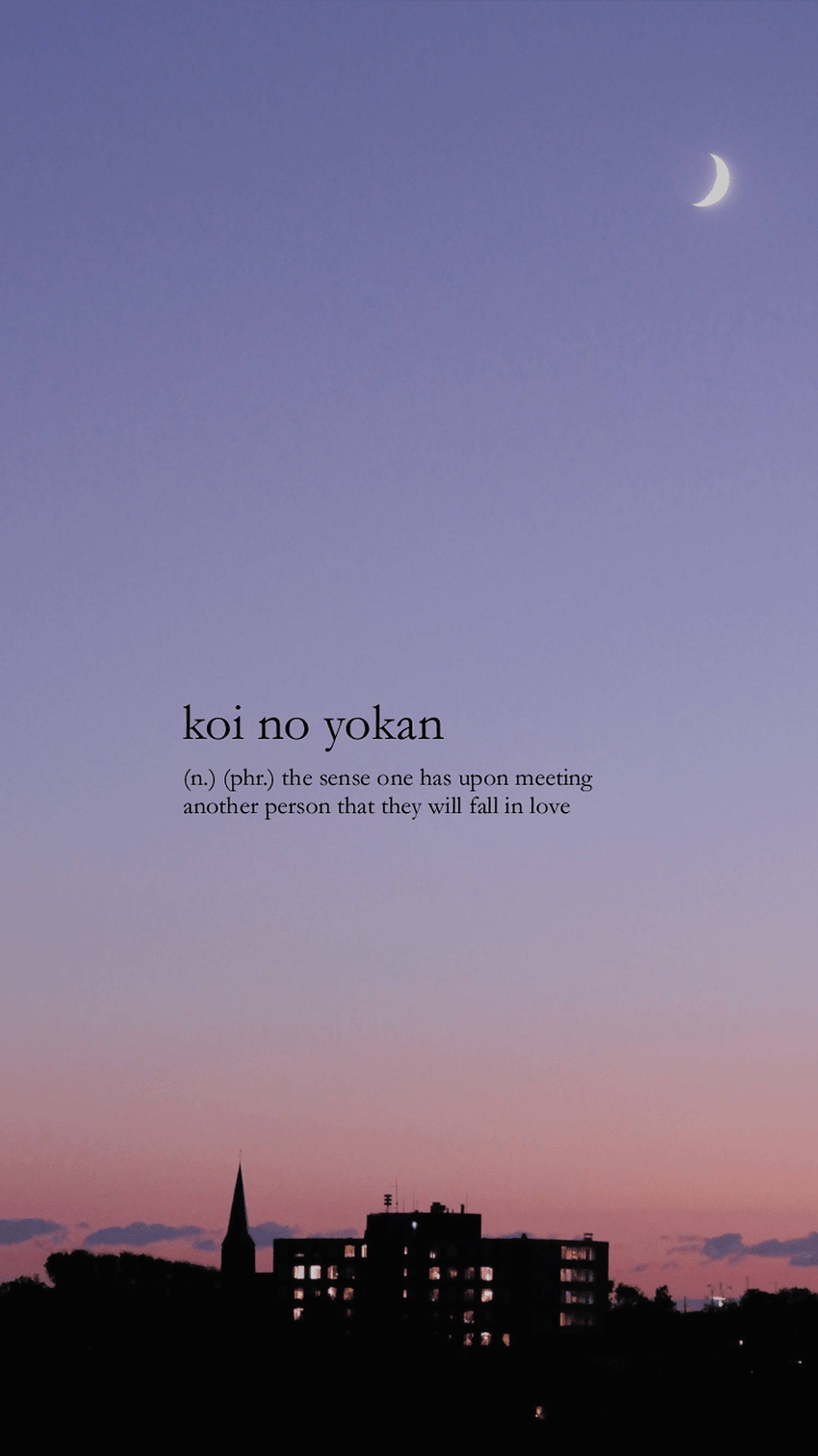Maneno ya Koi No Yokan ya Urembo Picha ya Ukuta