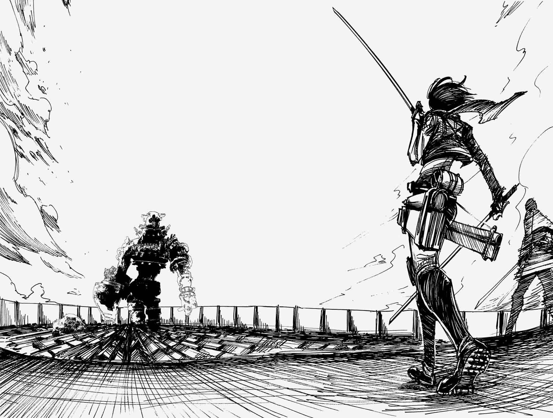Manga 4K ya Attack On Titan Picha ya Ukuta