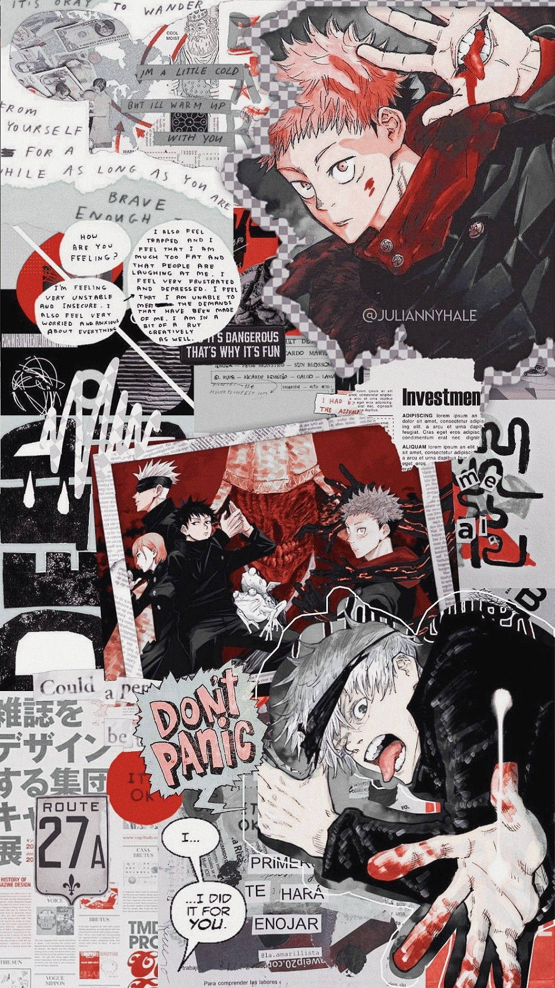 Manga iPhone Jujutsu Kaisen Picha ya Ukuta