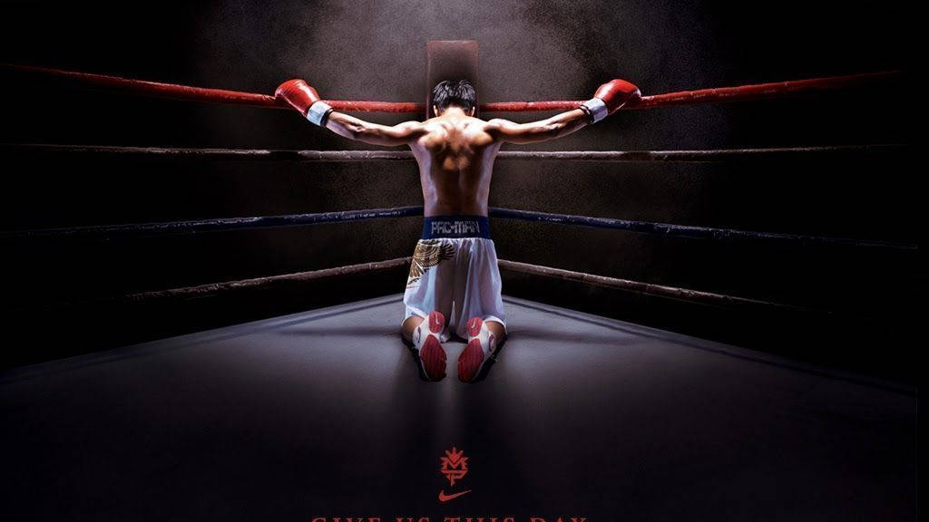 Manny Pacquiao Akipiga Magoti Picha ya Ukuta