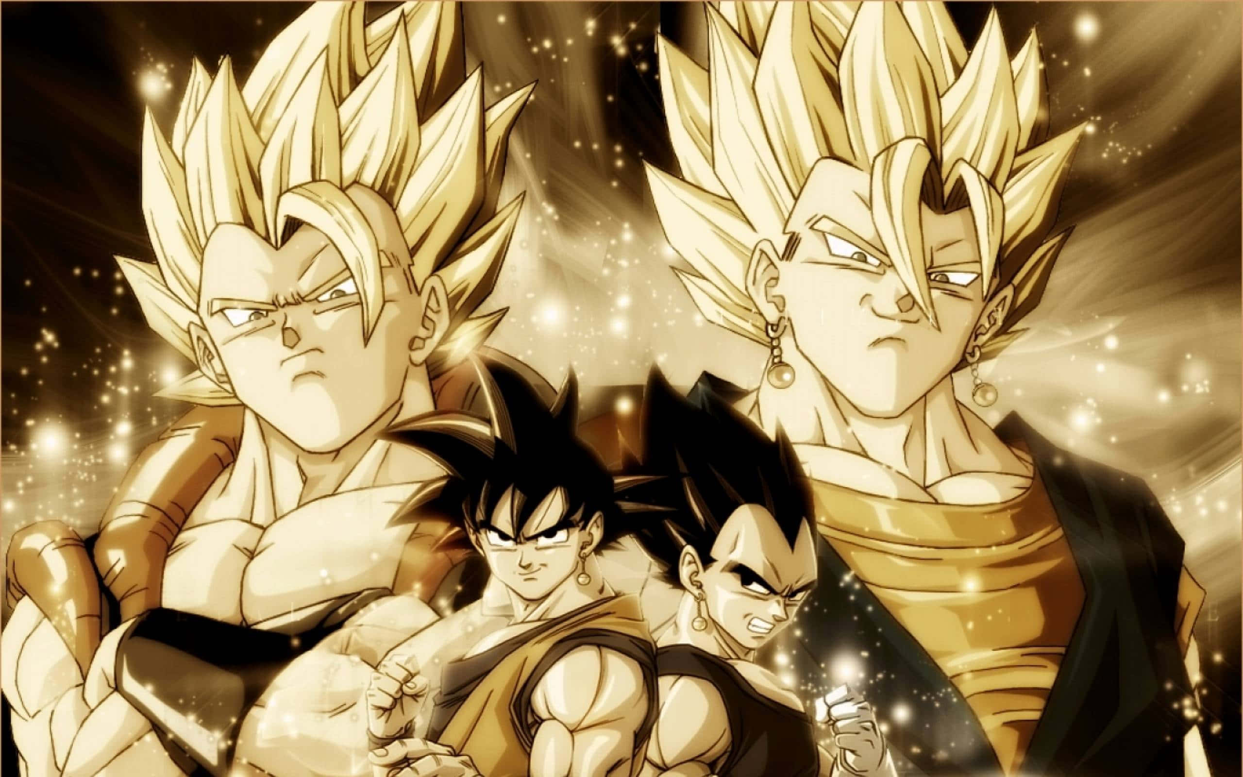 Mapambano Makali ya Goku na Vegeta katika Dragon Ball Z Picha ya Ukuta
