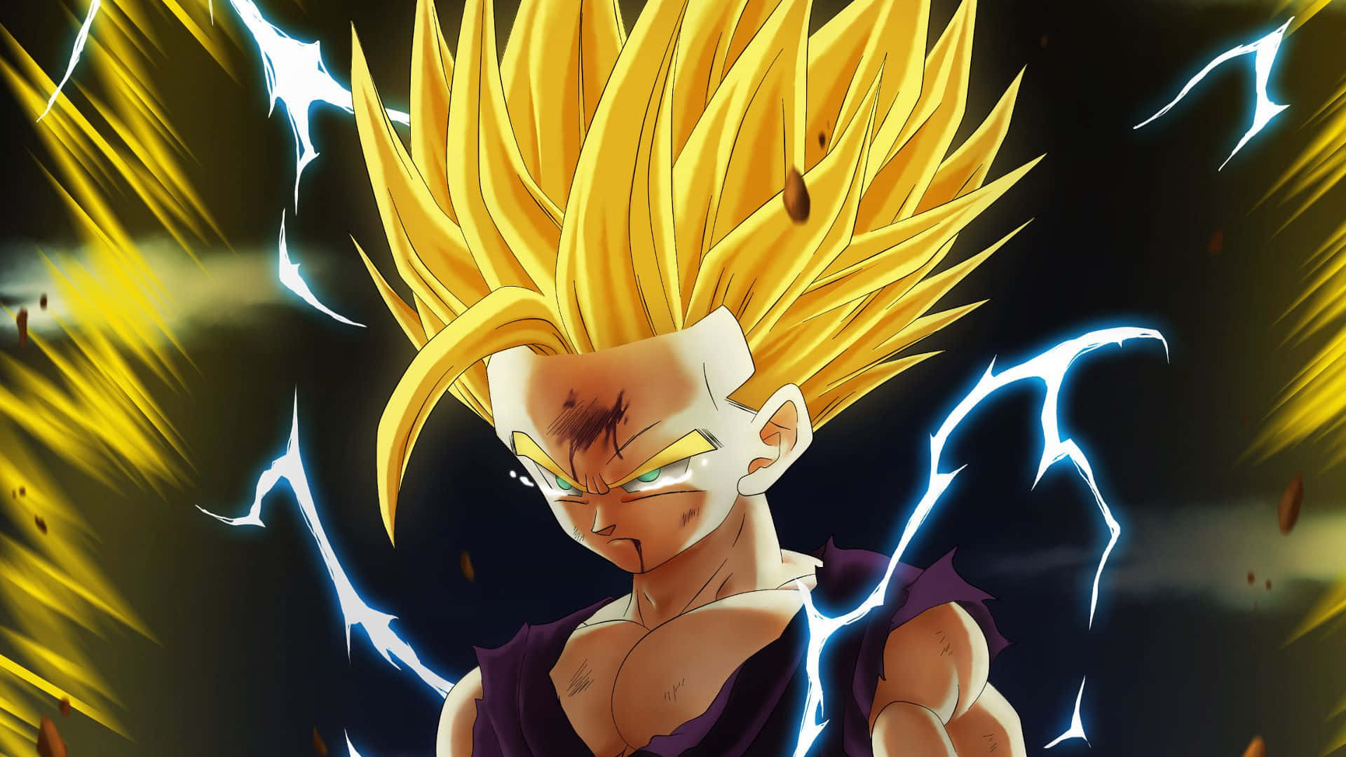 Mapambano ya Goku na Vegeta kuhusu Udhibiti wa Mipira ya Joka Picha ya Ukuta