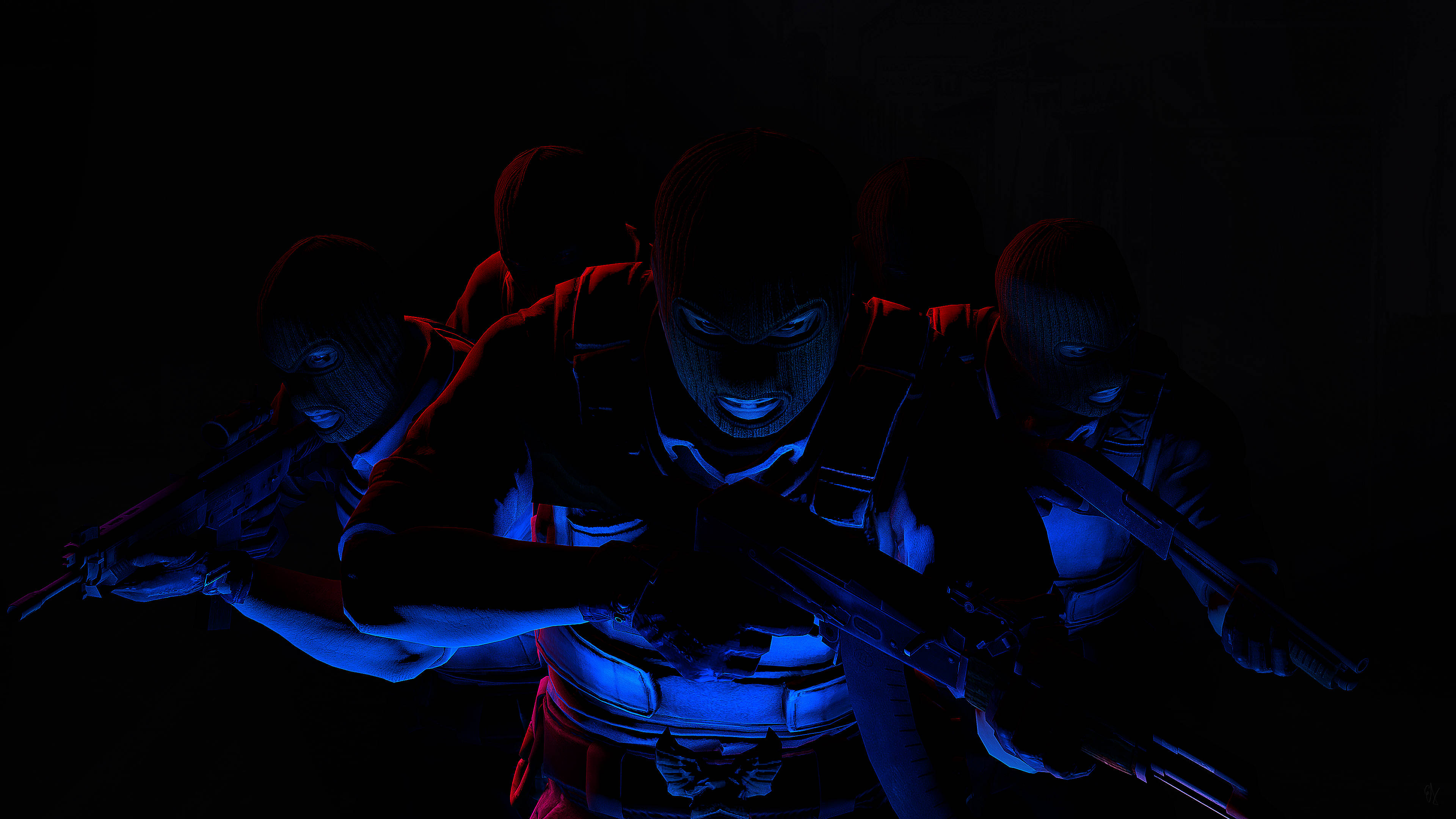Mapambano ya Kasi katika Mandhari ya 4K ya Timu ya Wasomi ya CS: GO Picha ya Ukuta