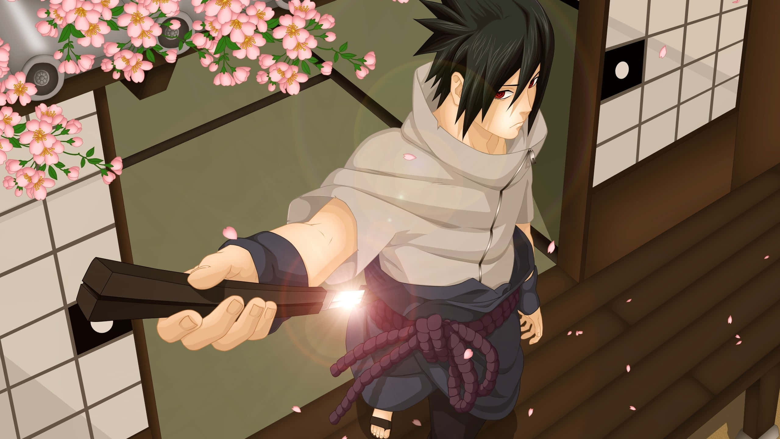 Mapambano ya Moto - Naruto dhidi ya Sasuke Picha ya Ukuta