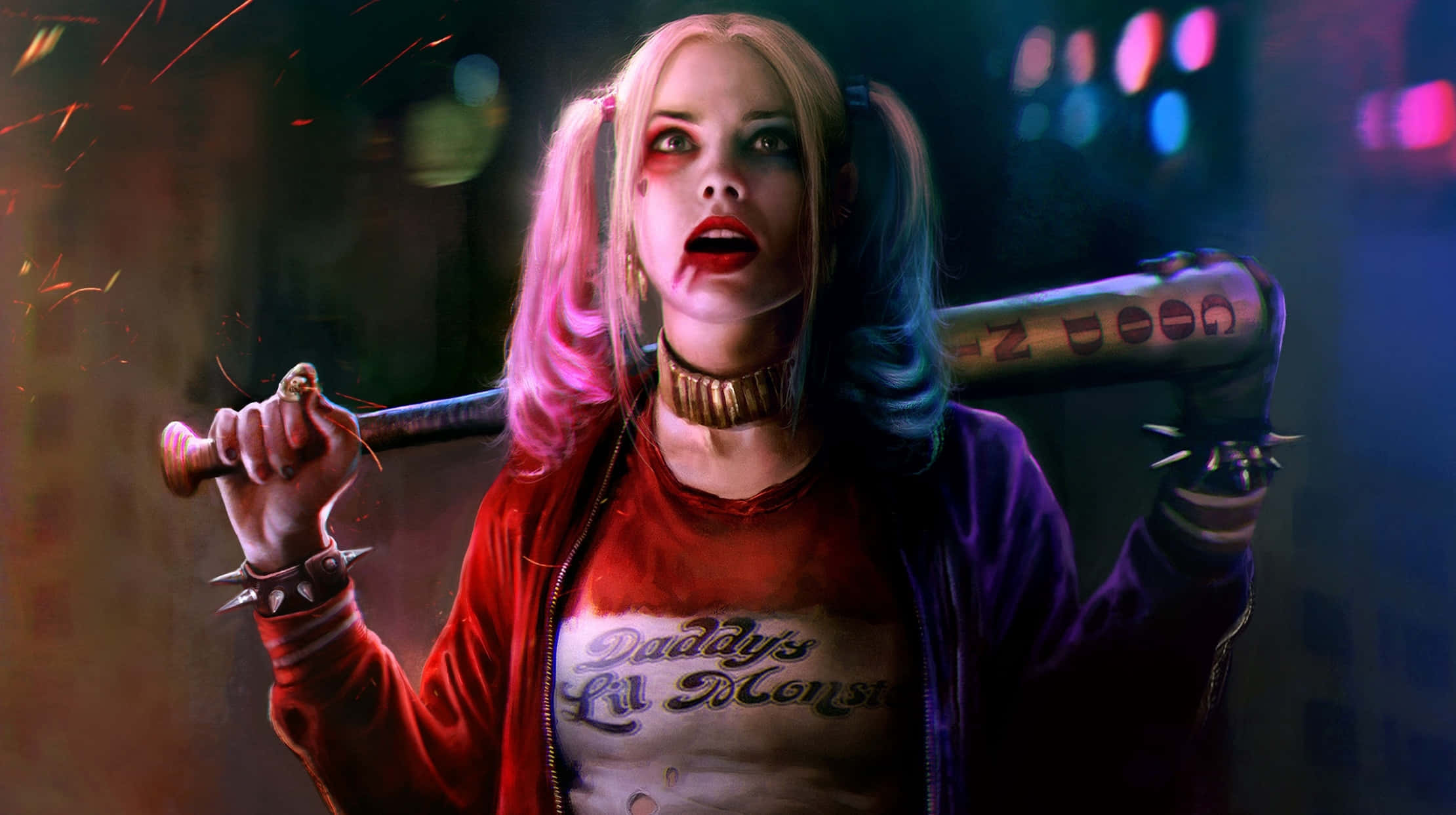 Mapenzi ya Kichaa ya Joker na Harley Quinn Picha ya Ukuta