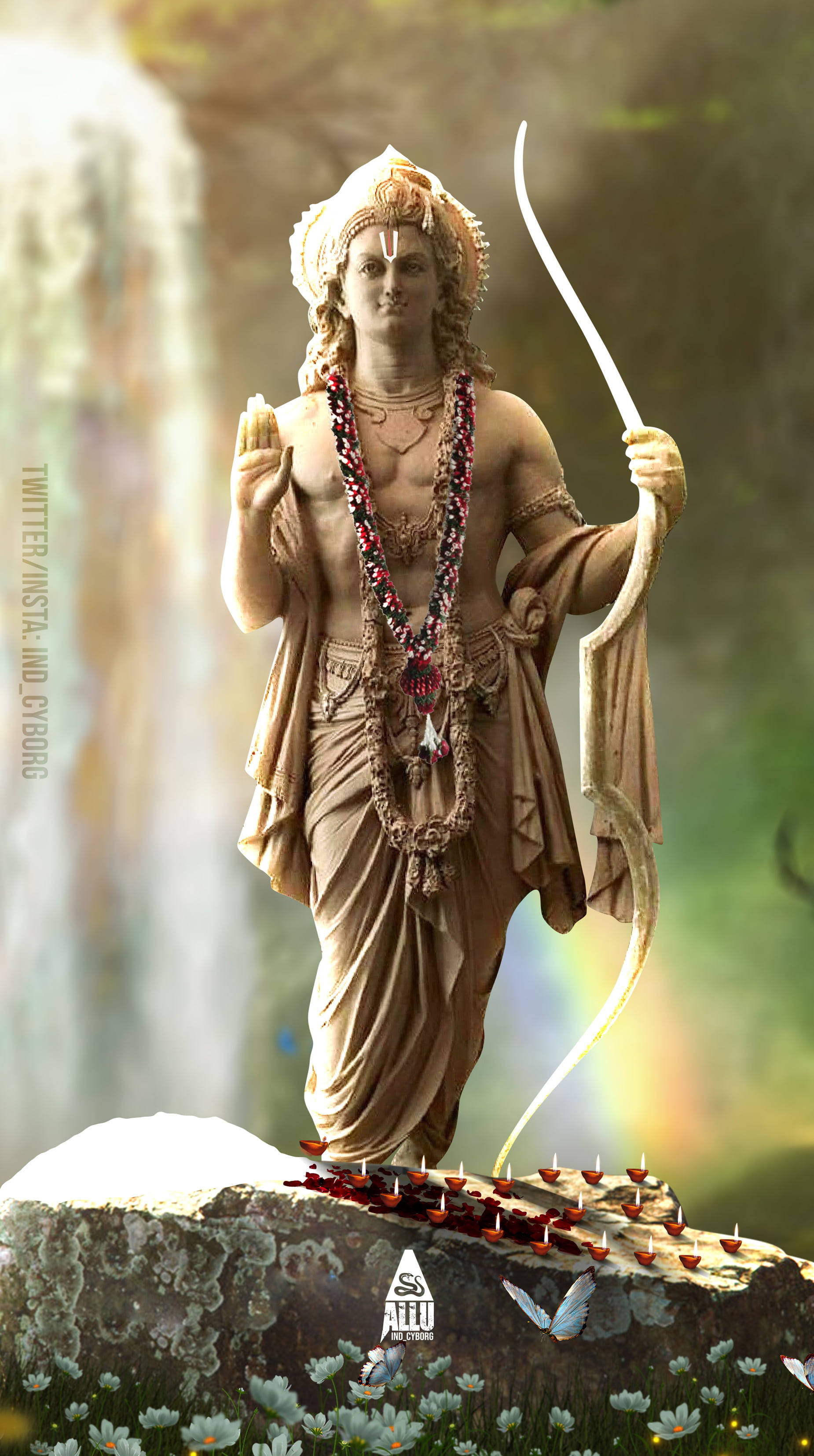 Maporomoko ya Maji ya Shree Ram Picha ya Ukuta