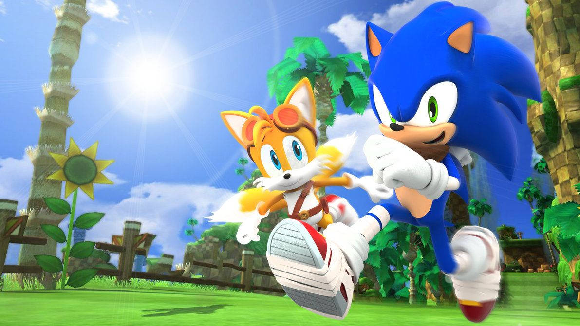 Marafiki wa Dhati, Sonic na Tails Picha ya Ukuta