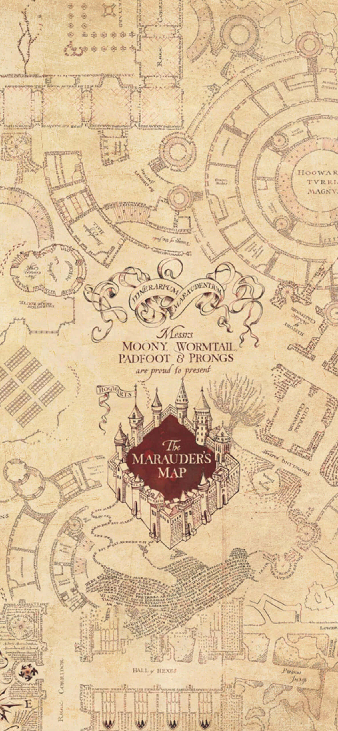 Marauders Map Harry Potter Background Picha ya Ukuta