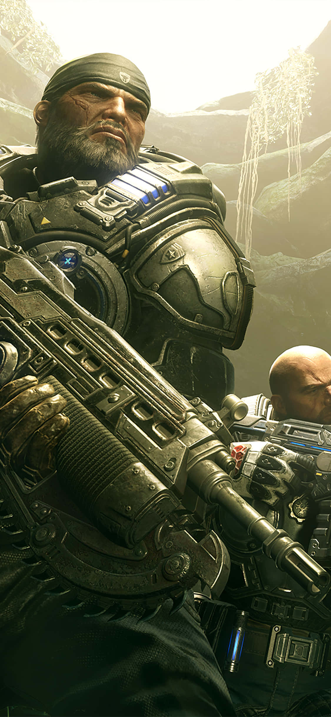 Marcus na JD iPhone XS Gears Of War 5 Mandharizi Picha ya Ukuta