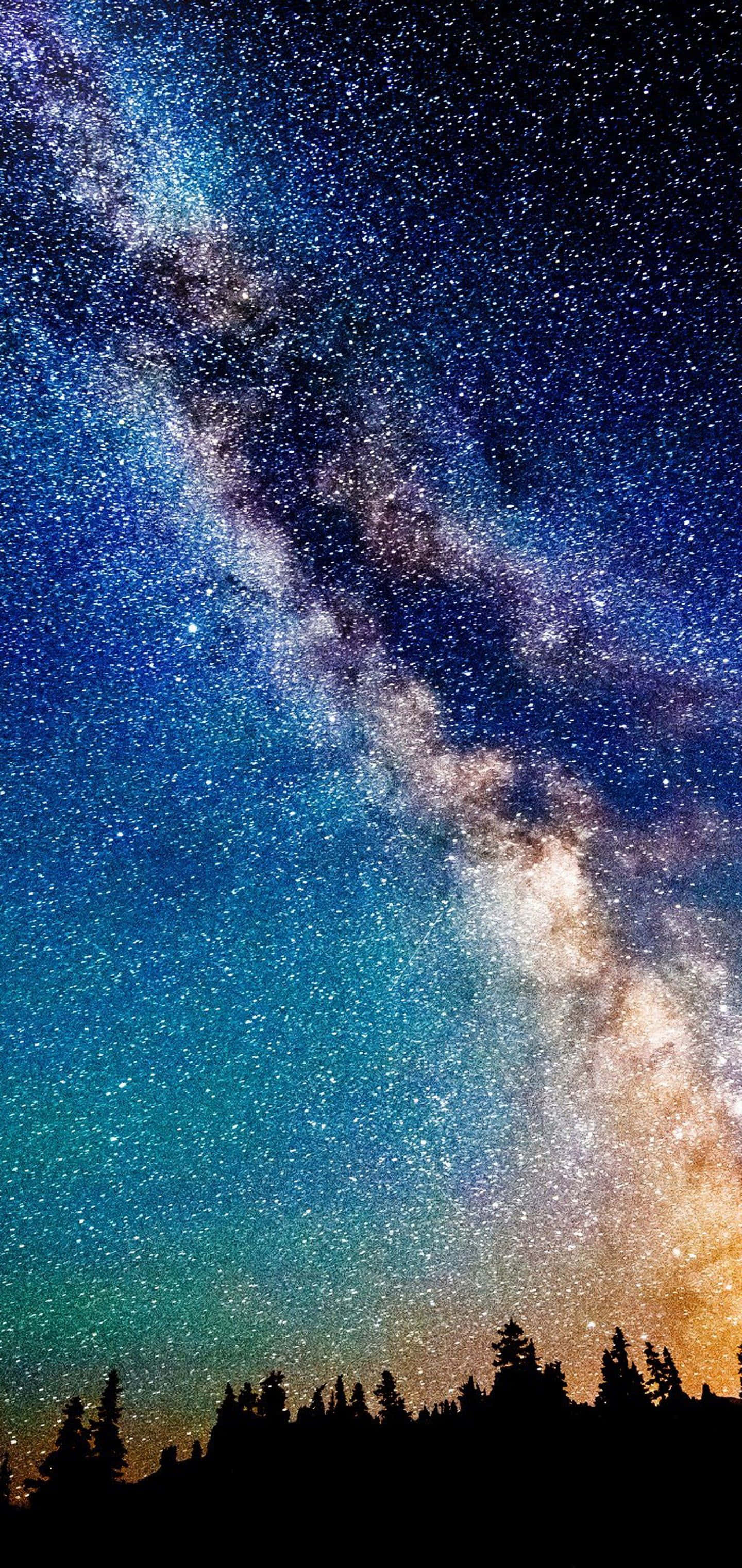 Marvel in the endless abyss of Galaxy Sky Picha ya Ukuta