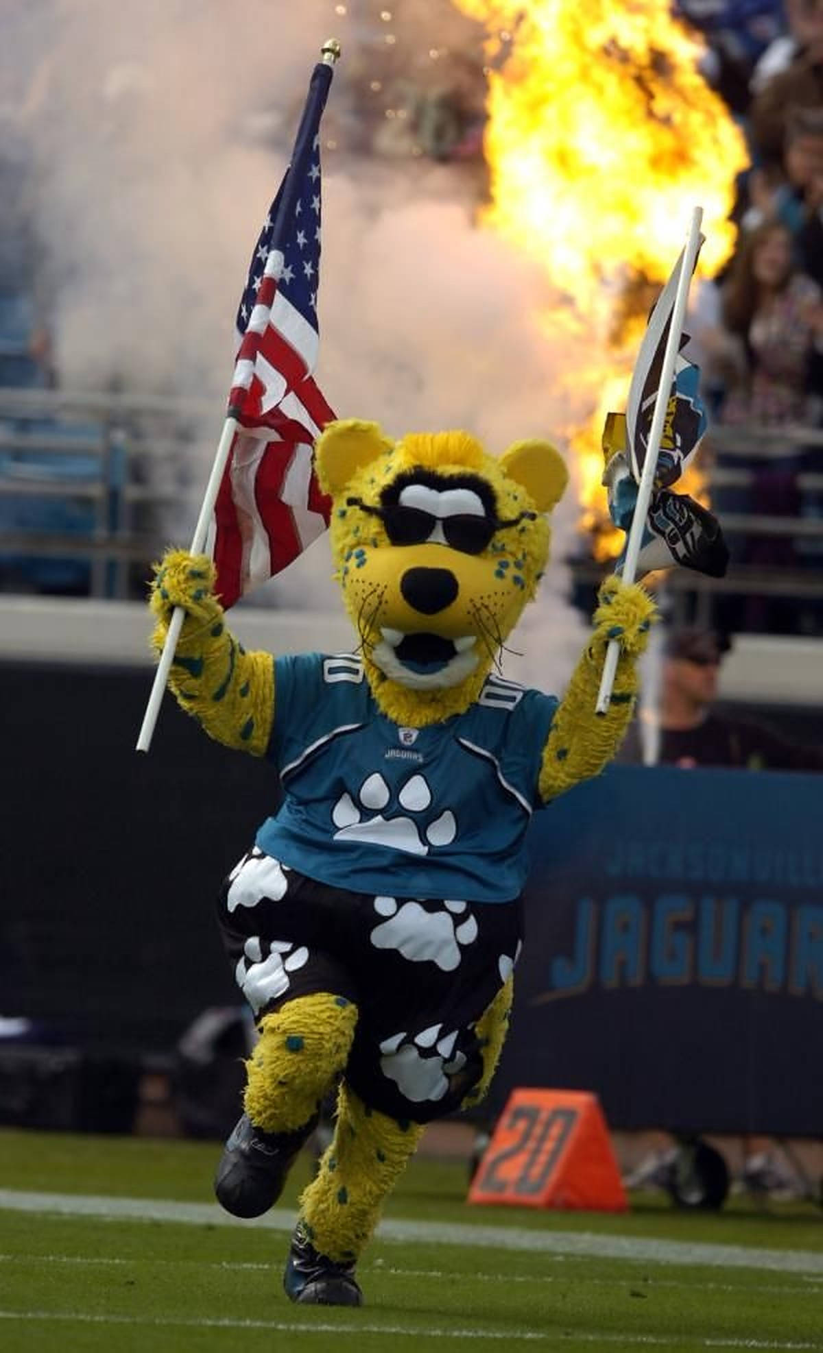 Mascot wa Football wa Jacksonville Jaguars Picha ya Ukuta