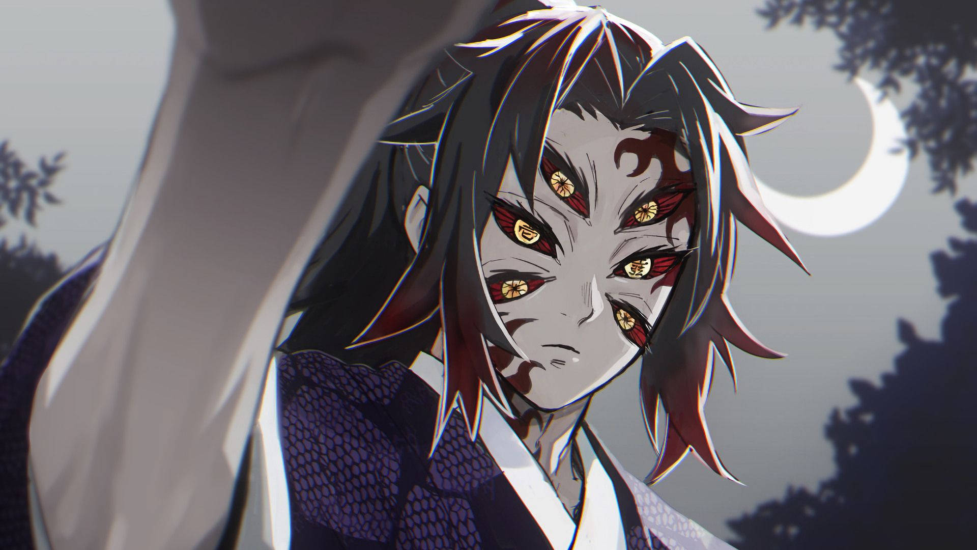 Mashambulizi ya Kokushibo wa Demon Slayer Picha ya Ukuta