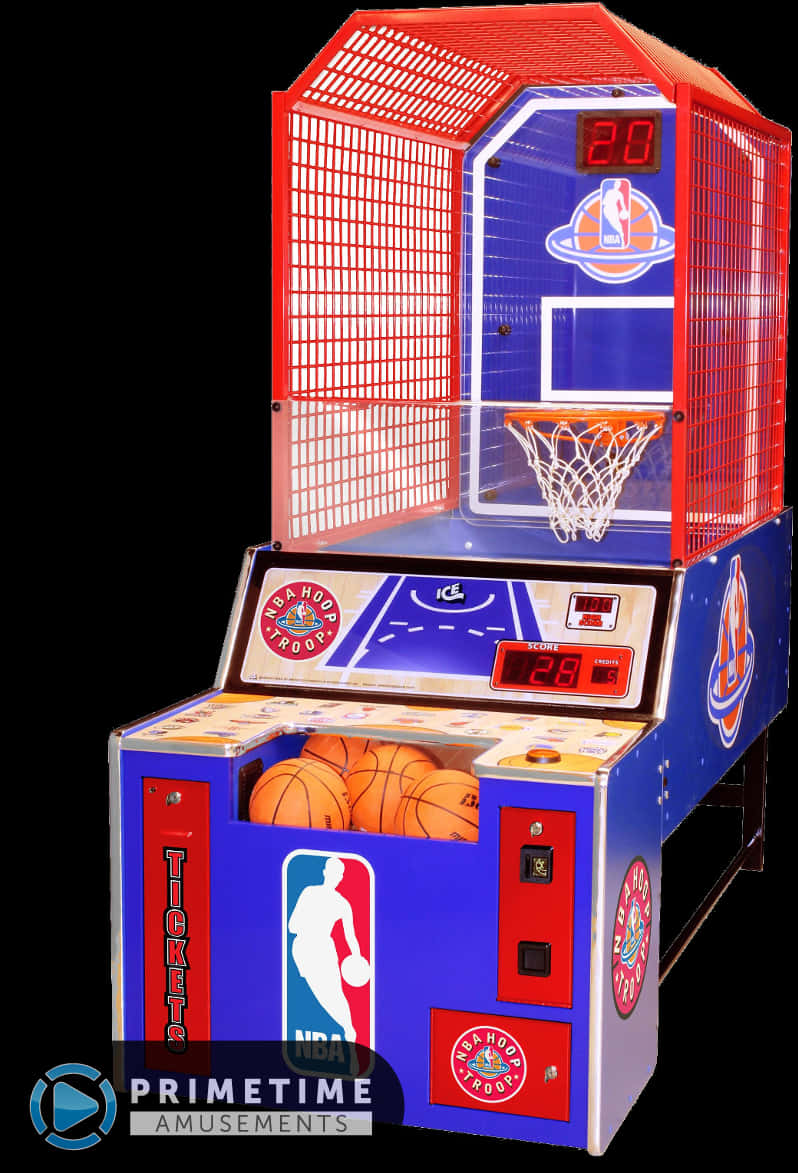 Mashine ya Mchezo wa Mpira wa Kikapu wa Arcade Picha ya Ukuta