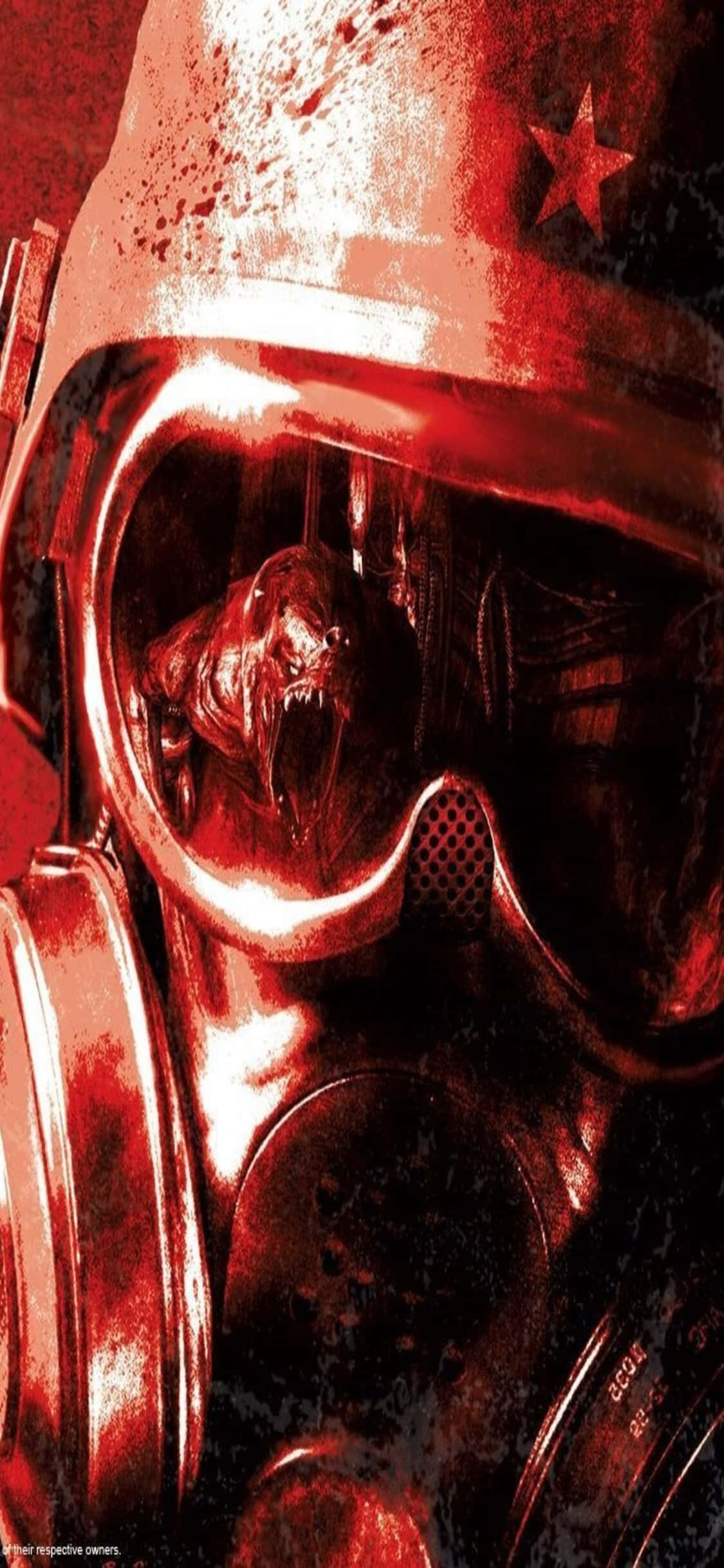 Maski Nyekundu ya Gesi iPhone X Metro Last Light Background Picha ya Ukuta