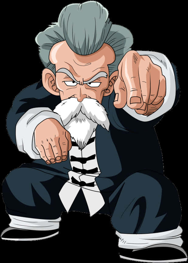 Master Roshi Akiongea Mpira wa Dragon Picha ya Ukuta