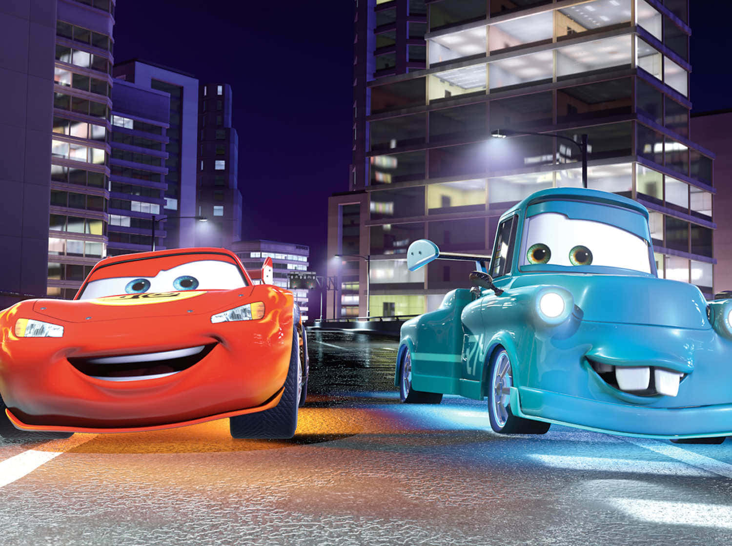 Mater na Lightning McQueen, Wengi wa Saa za Ushindi Picha ya Ukuta