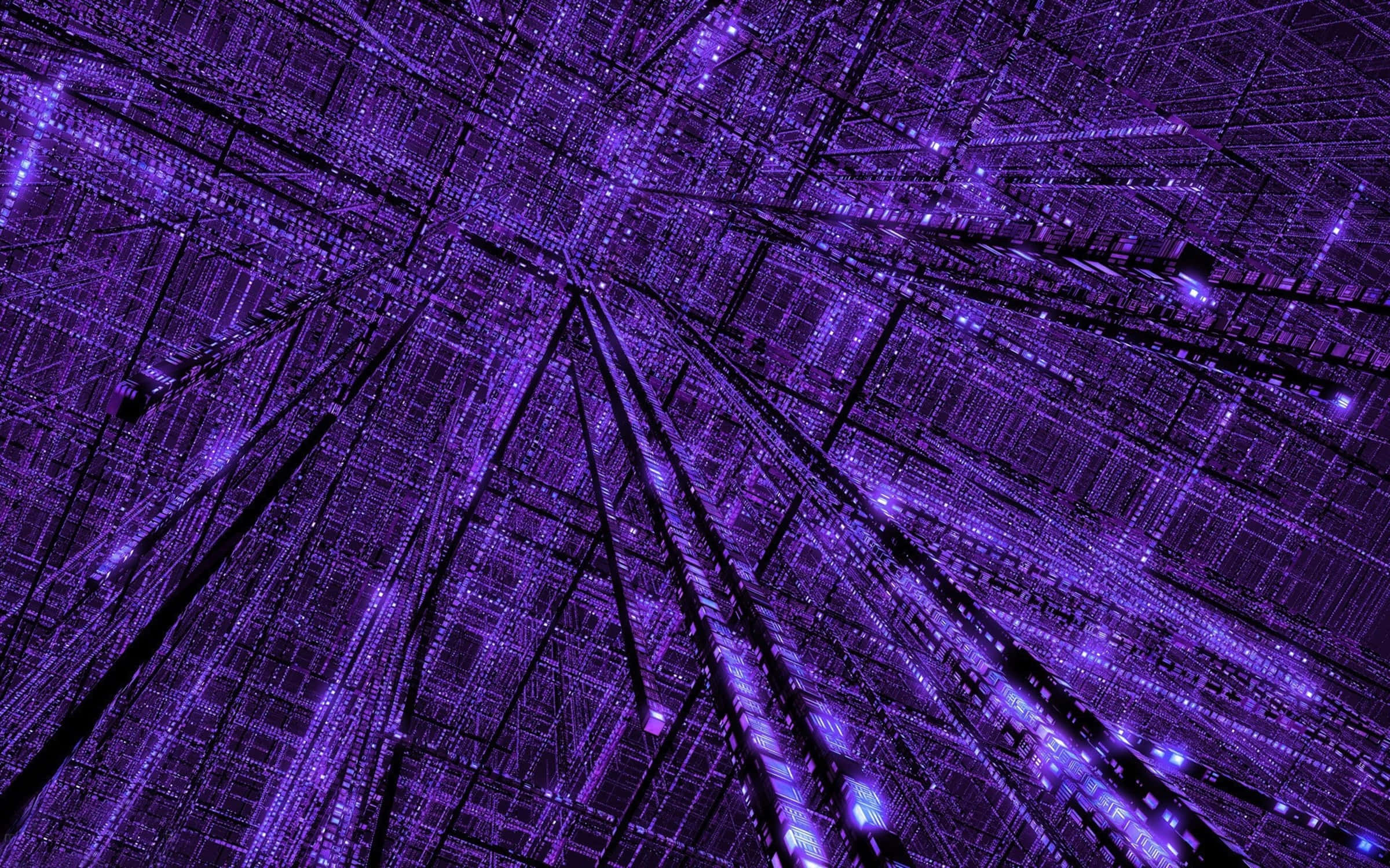 Matrix ya Zambarau ya Kufikirika Picha ya Ukuta