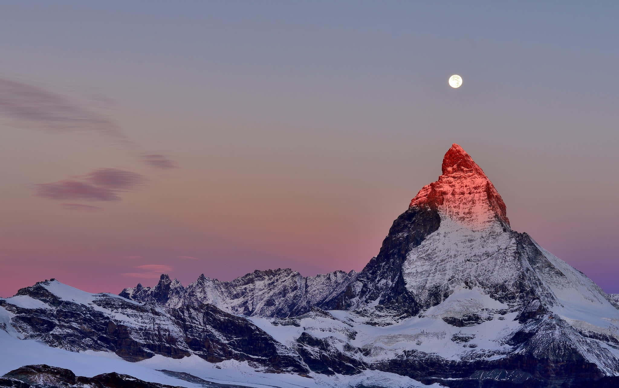 Matterhorn Inayoelekea Mwezi Picha ya Ukuta