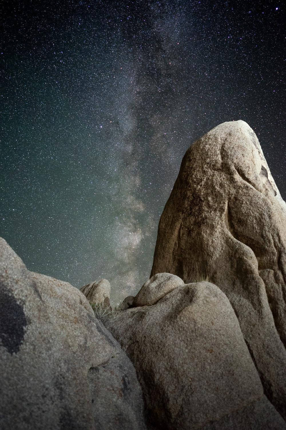 Maumbile Simu Miamba Milky Way Picha ya Ukuta