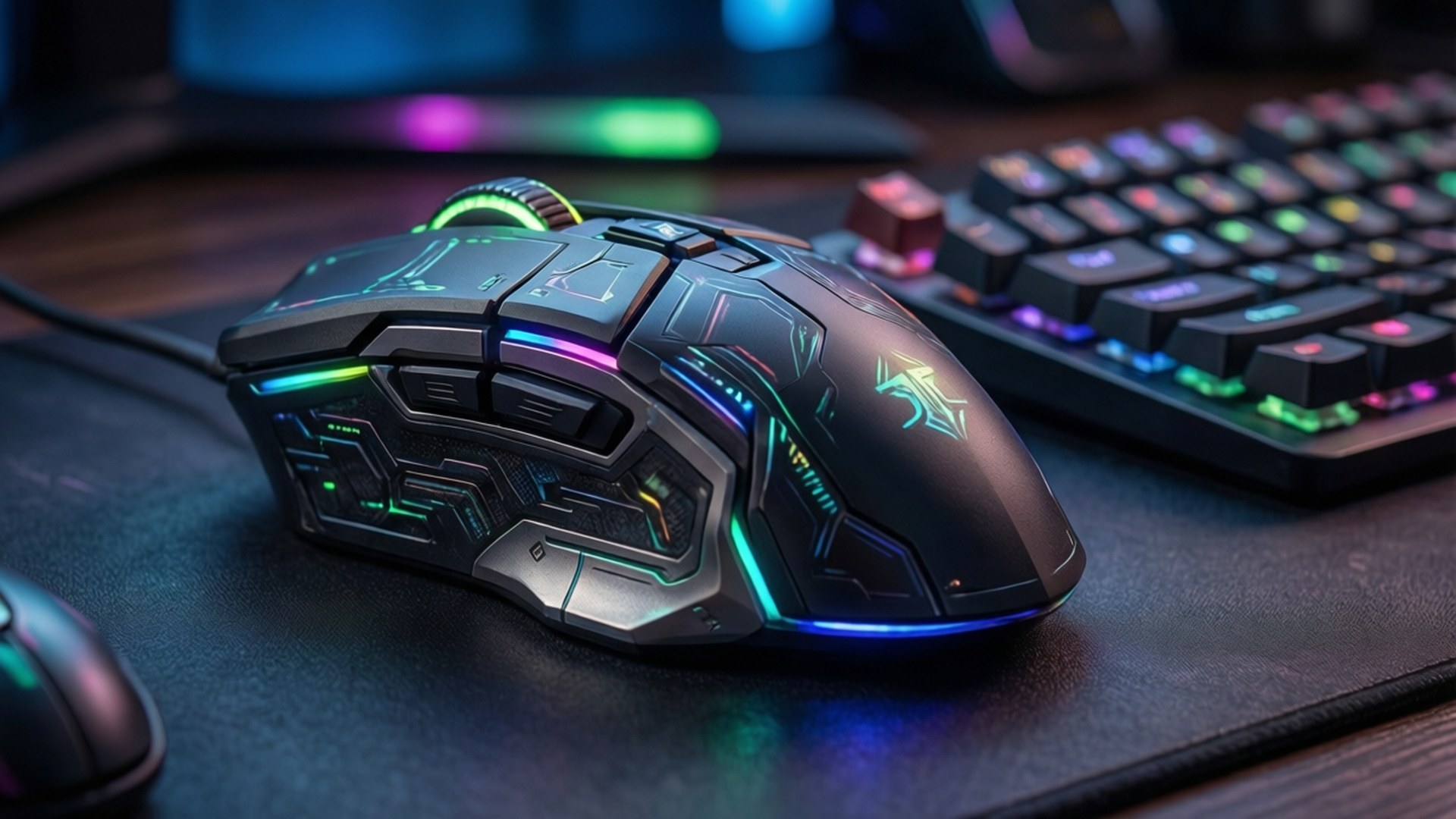 Maus na Kibodi ya RGB Picha ya Ukuta