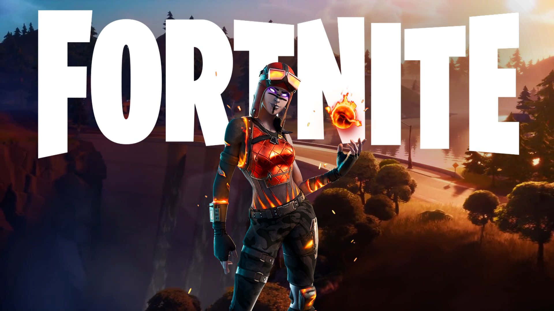 Mavazi ya Blaze Fortnite Nembo ya Fortnite Picha ya Ukuta