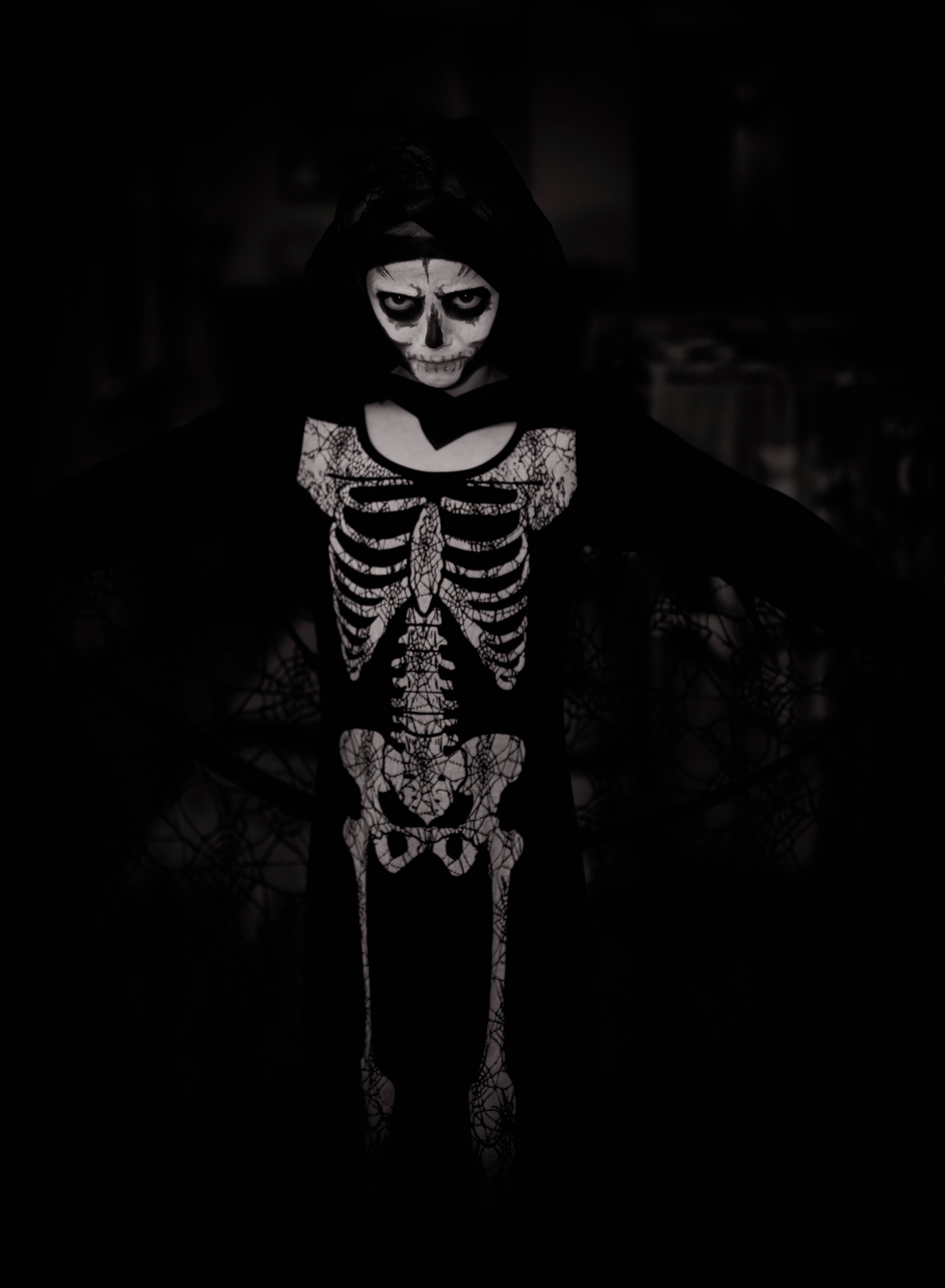 Mavazi ya Halloween ya Mifupa Picha ya Ukuta