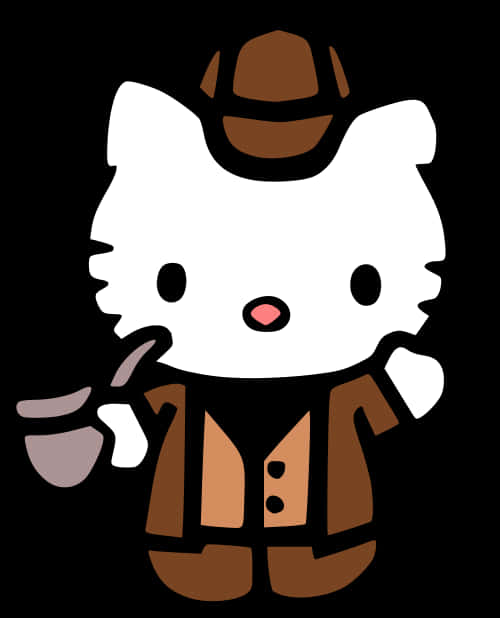Mavazi ya Upelelezi ya Hello Kitty Picha ya Ukuta