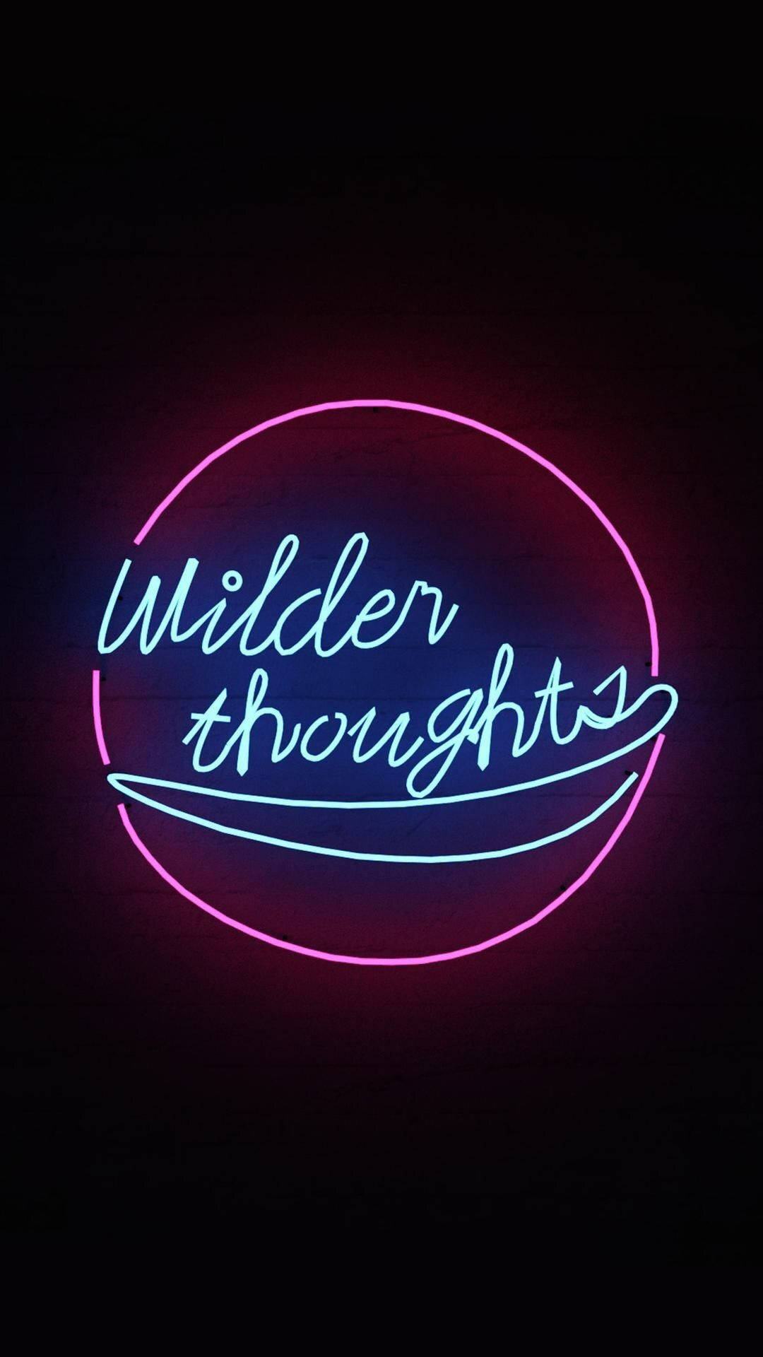 Mawazo ya Mwitu ya Taa za Neon Picha ya Ukuta